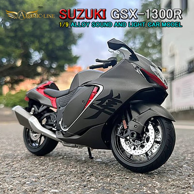 SUZUKI 隼 GSX-1300R ハヤブサ 1/9 ミニカー 全2色 ライト点滅 合金