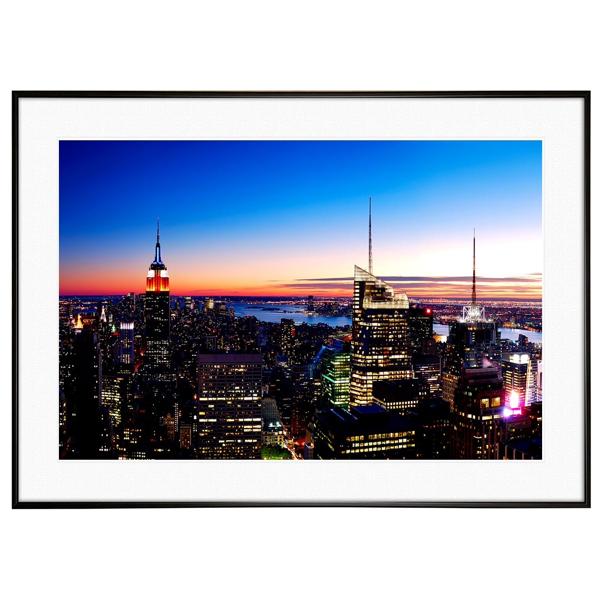 夜景写真 アメリカ ニューヨーク マンハッタンの夜景 インテリア