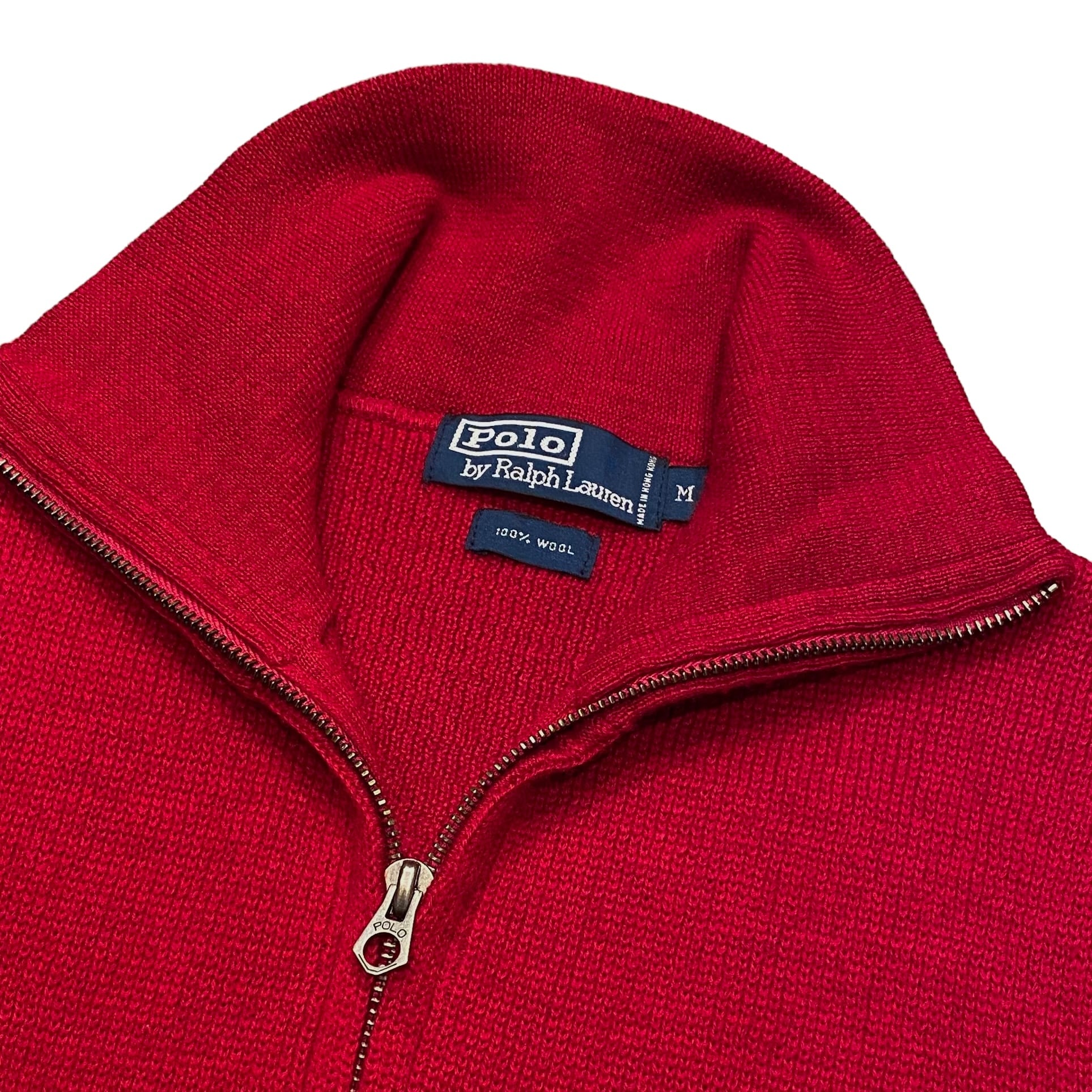 90's POLO Ralph Lauren Wool Full Zip Drivers Knit M / ポロ ラルフ