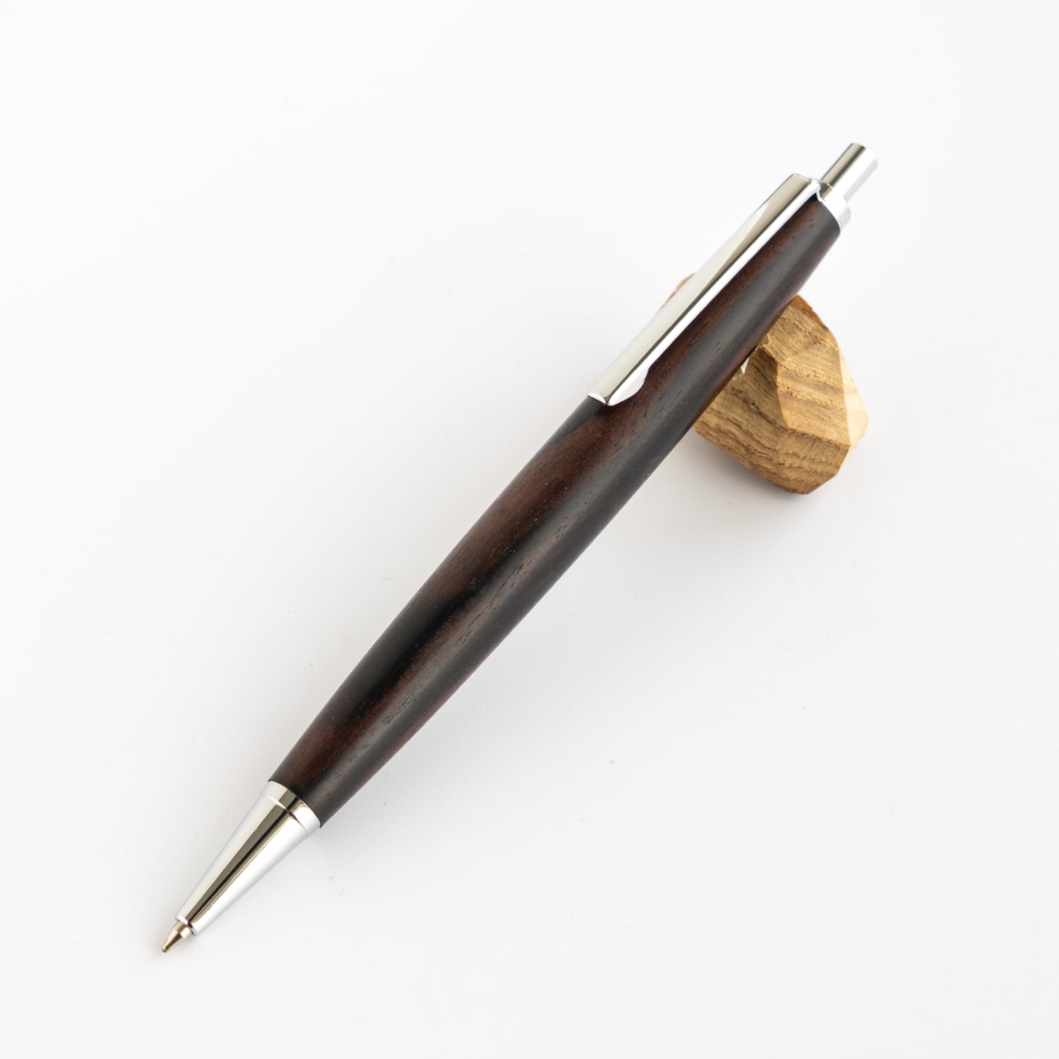 木軸ボールペン】黒檀（こくたん）/ 縞黒檀 /エボニー/ノック式