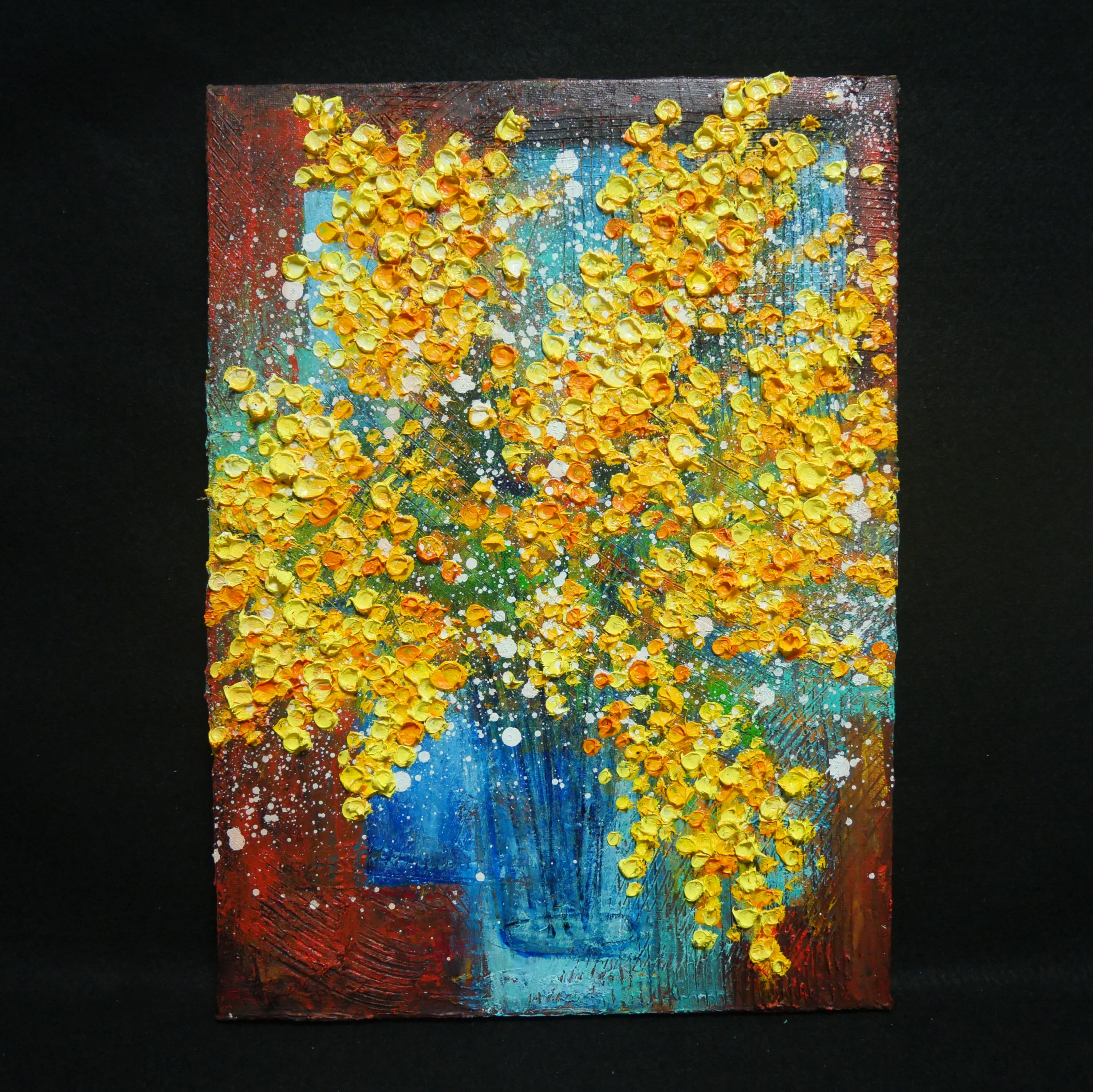 油絵 油彩 油彩画 絵 絵画【ミモザ】 | HIROSHI1990