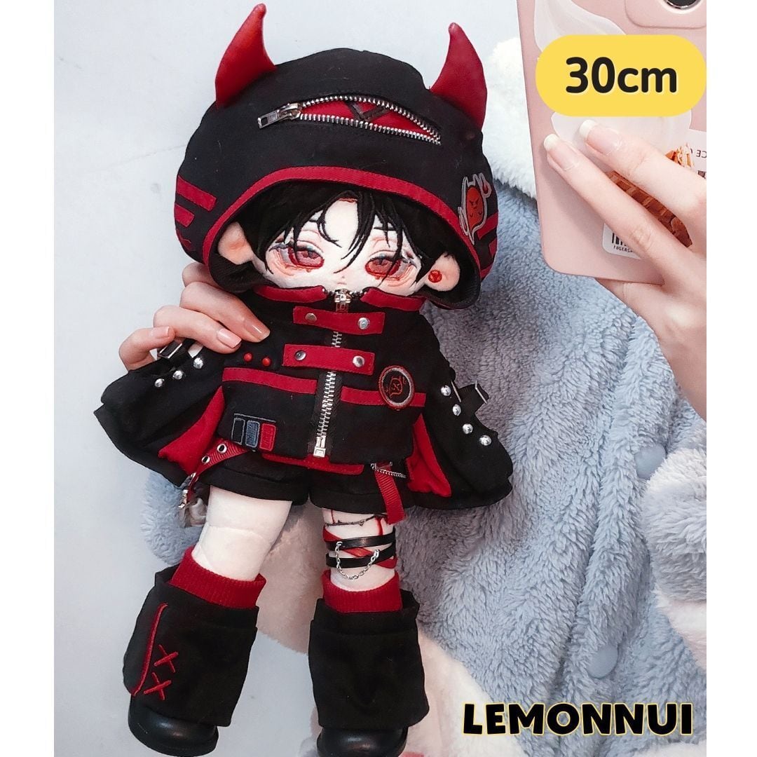 30cm 着せ替え ぬいぐるみ服 ぬい服 ぬい活 悪魔 綿人形 棉花娃娃 ちび