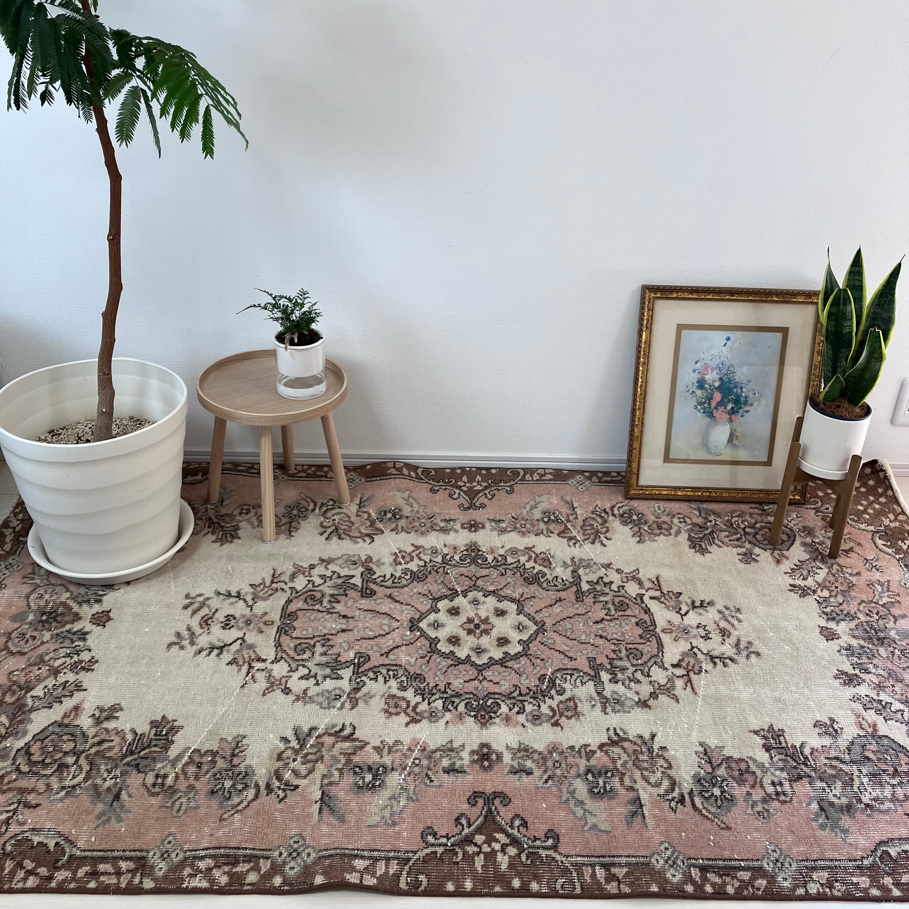 トルコヴィンテージラグ トルコラグ イスパルタラグ ブラウンラグ | Pay ID