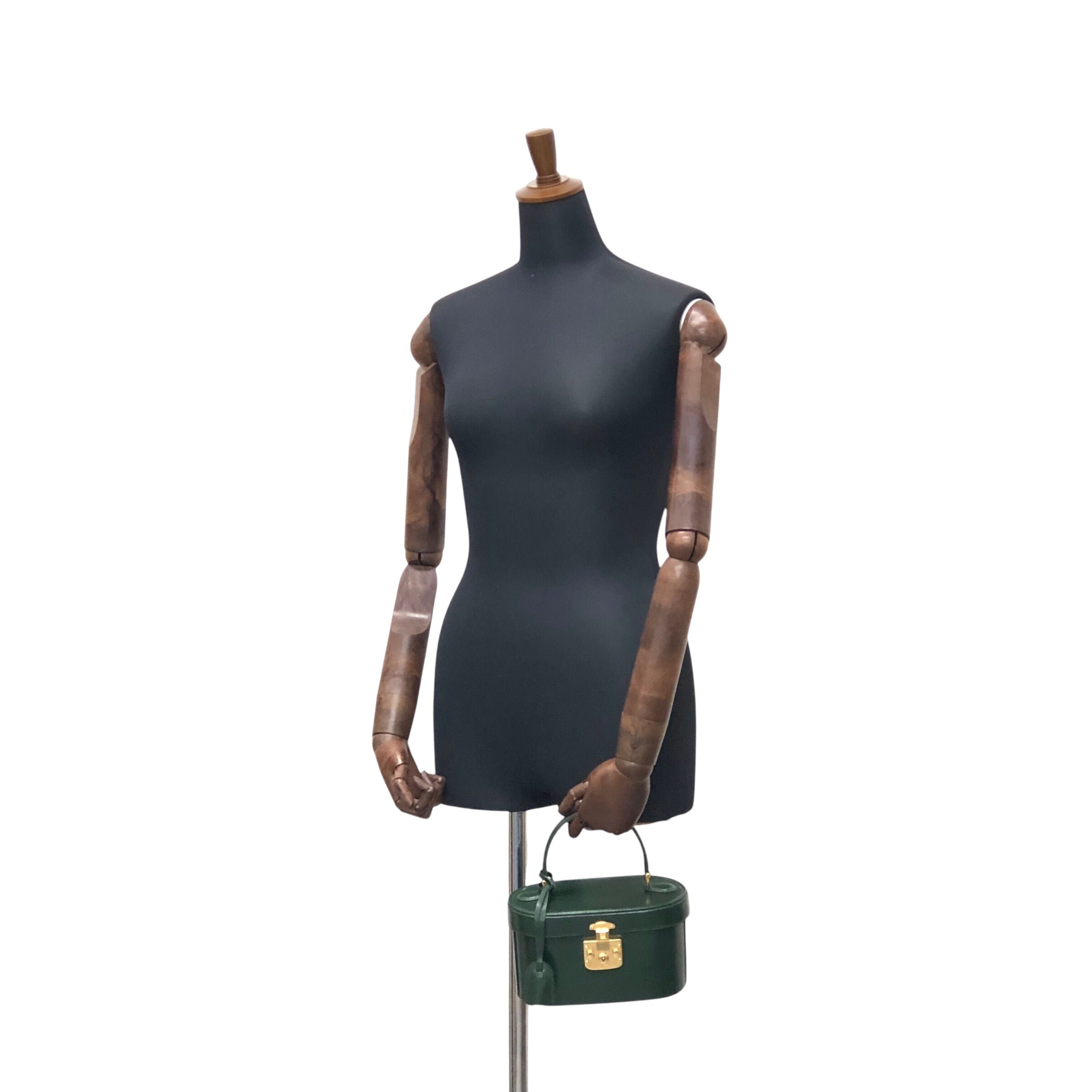 GUCCI グッチ レディロック ハンドバッグ グリーン レザー バニティ