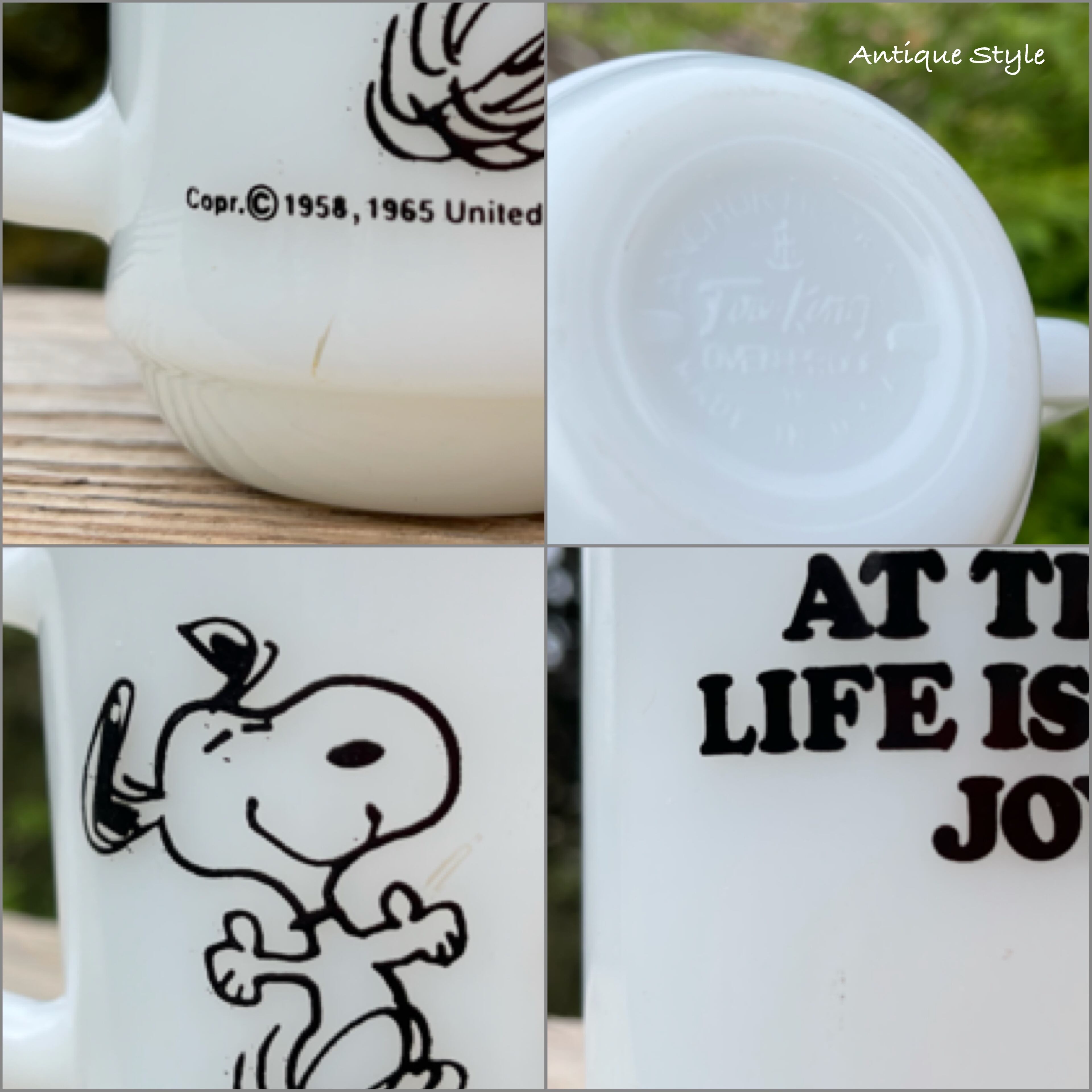 FireｰKing ファイヤーキング スヌーピー・JOY! マグカップ USA