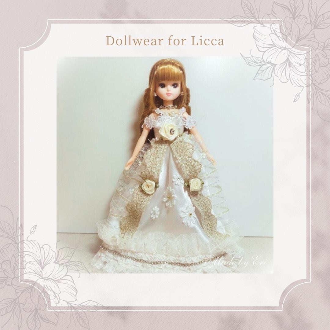 ブライダル純白シリーズ】白バラのウエディングドレス | リカコス