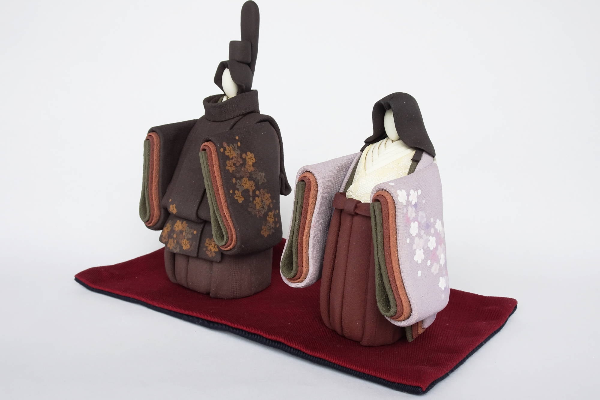 ひな人形 立雛 陶雛 澤りか作 お雛様 コンパクト 水洗い可 桐箱入り