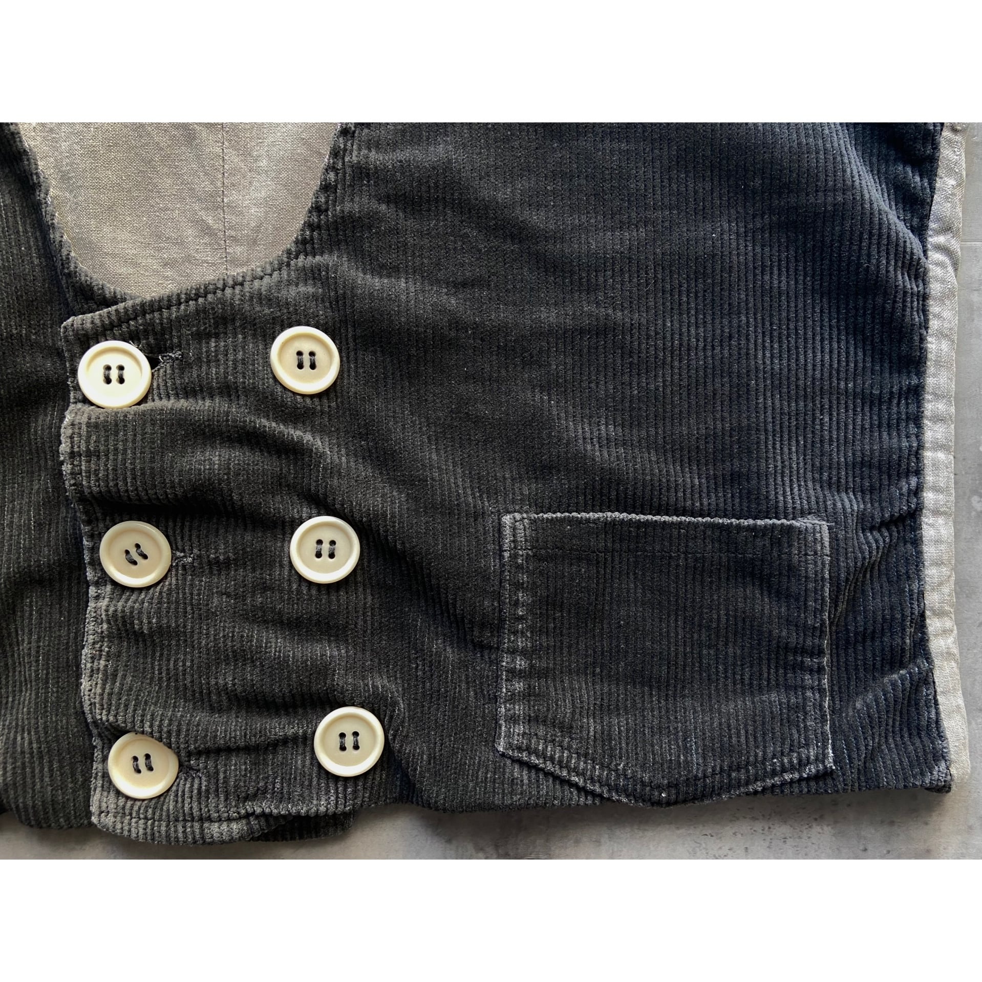 vintage logger vest corduroy black 