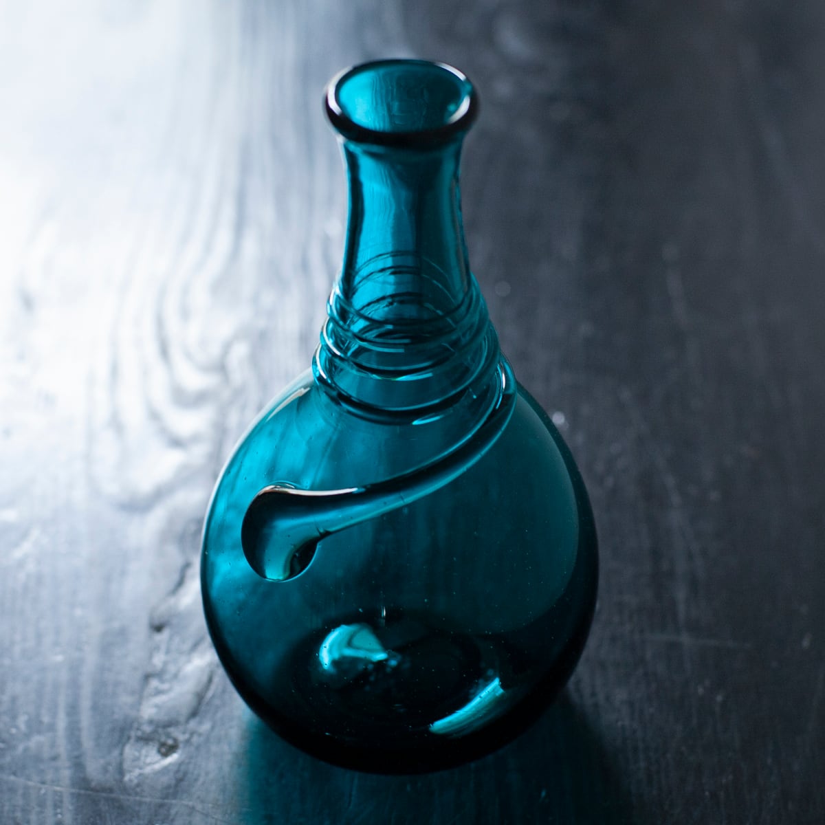 2【倉敷ガラス】小谷眞三 鶏栓の青瓶 2【倉敷ガラス】小谷眞三 鶏栓の