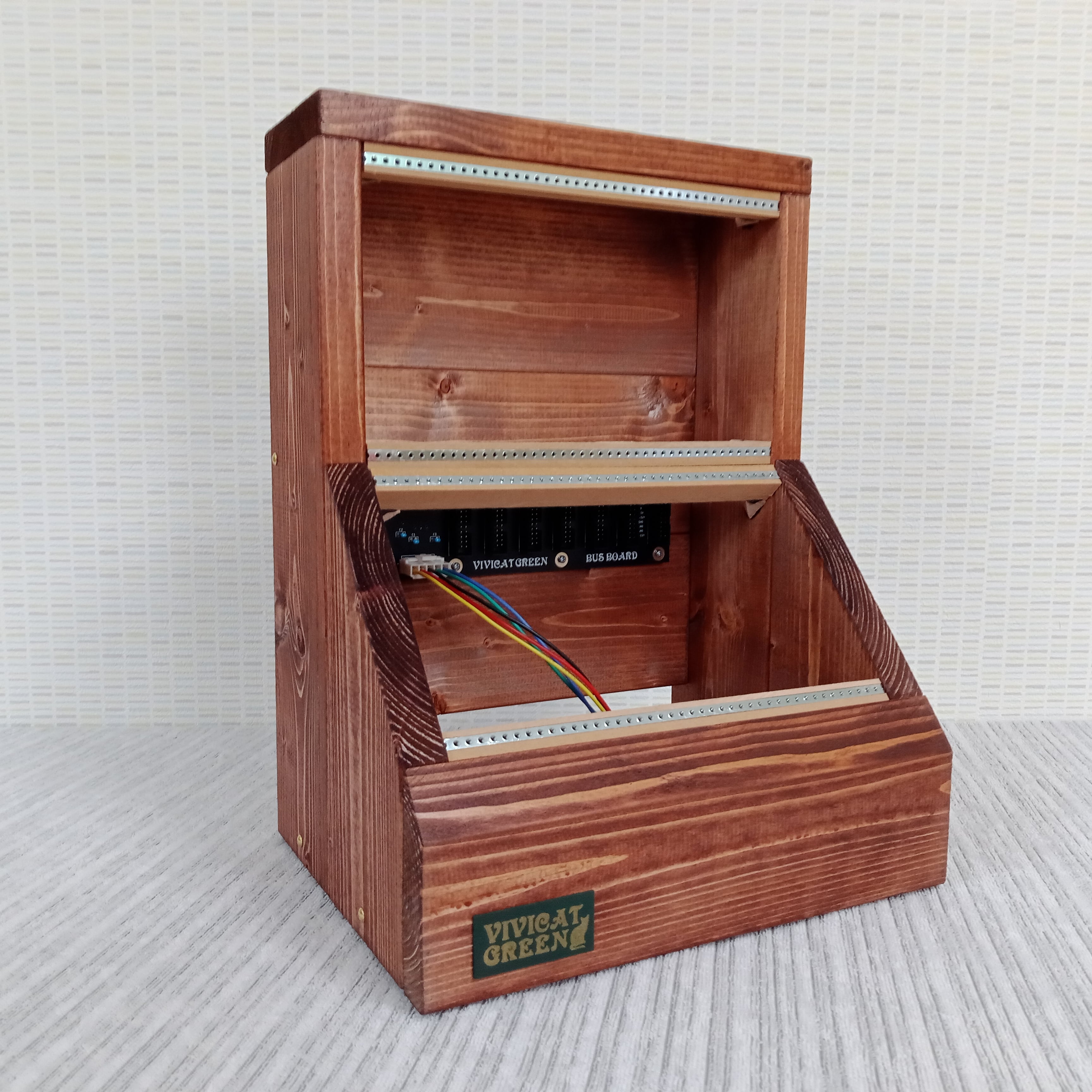 42HP | Vivicat Green モジュラーシンセ用木製ケース
