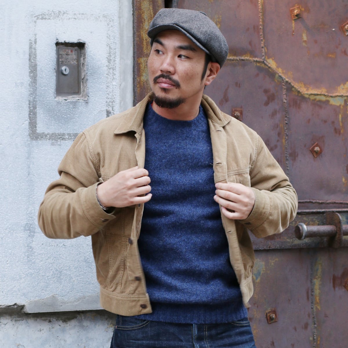 INVERALLAN インバーアラン シェットランドセーター DENIM(デニム