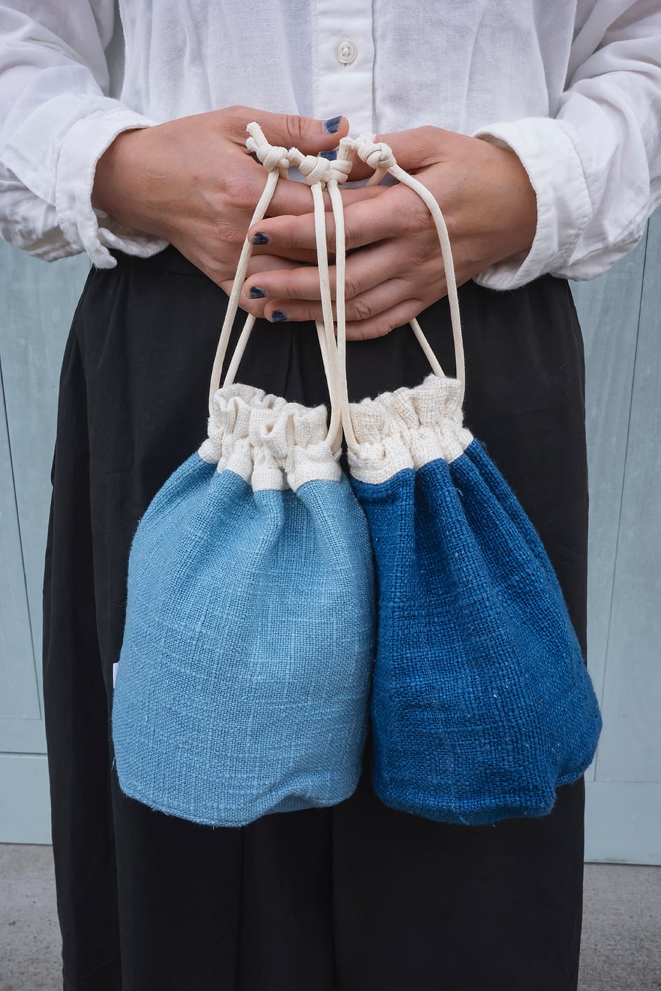 藍染 巾着 | 藍染工房ちずぶるー / Japanese Indigo Blue Dye Studio