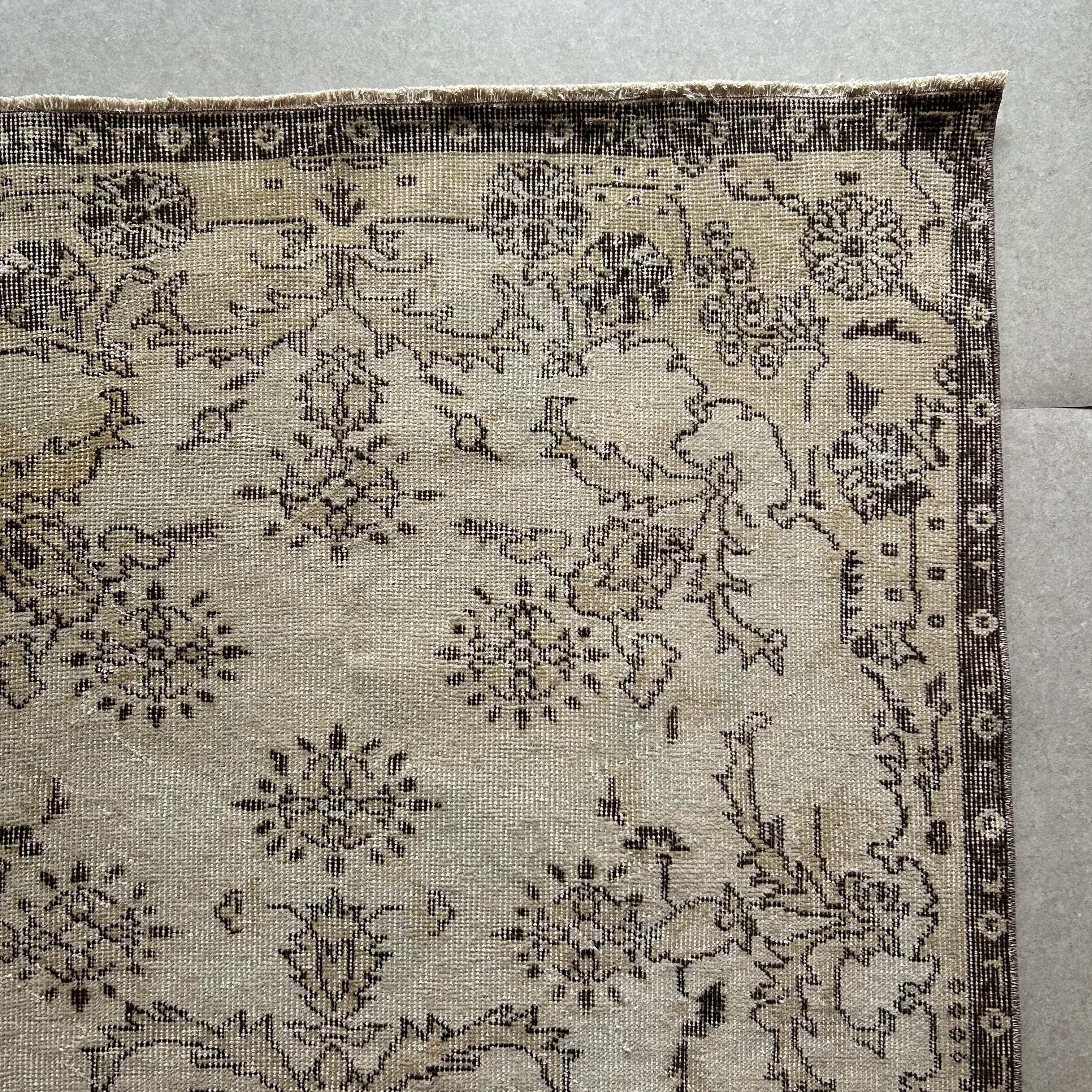 Vintage rug beige 211×119/ヴィンテージラグ トルコラグ 27250503