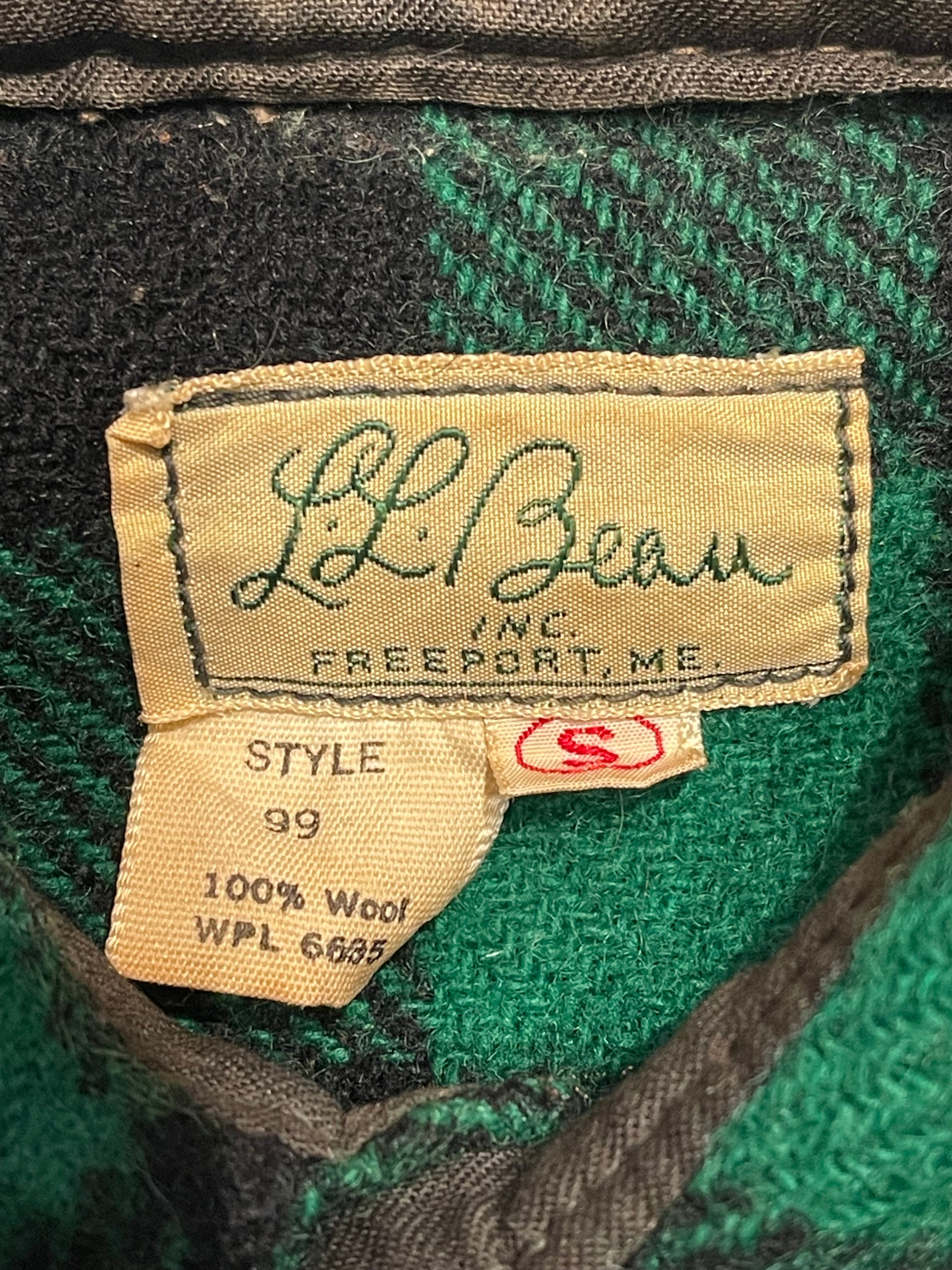 60's L.L.Bean 】 USA製 筆記体タグ エルエルビーン バッファロー