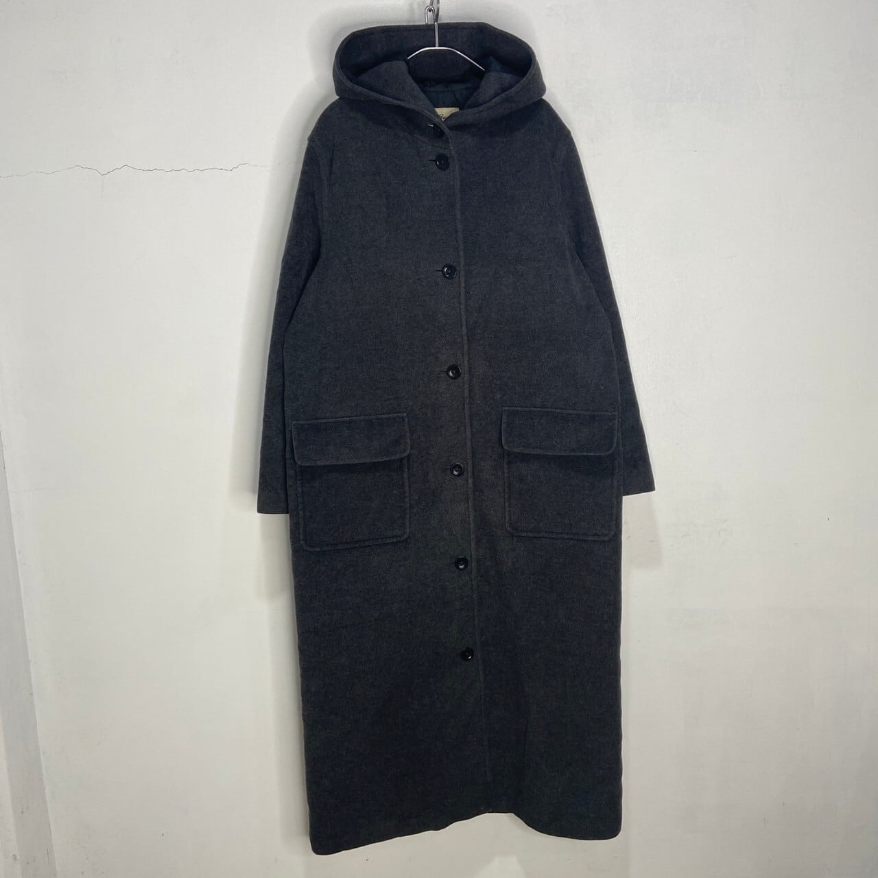 Eddie Bauer エディーバウアー フード付ロングマキシコート グレー L