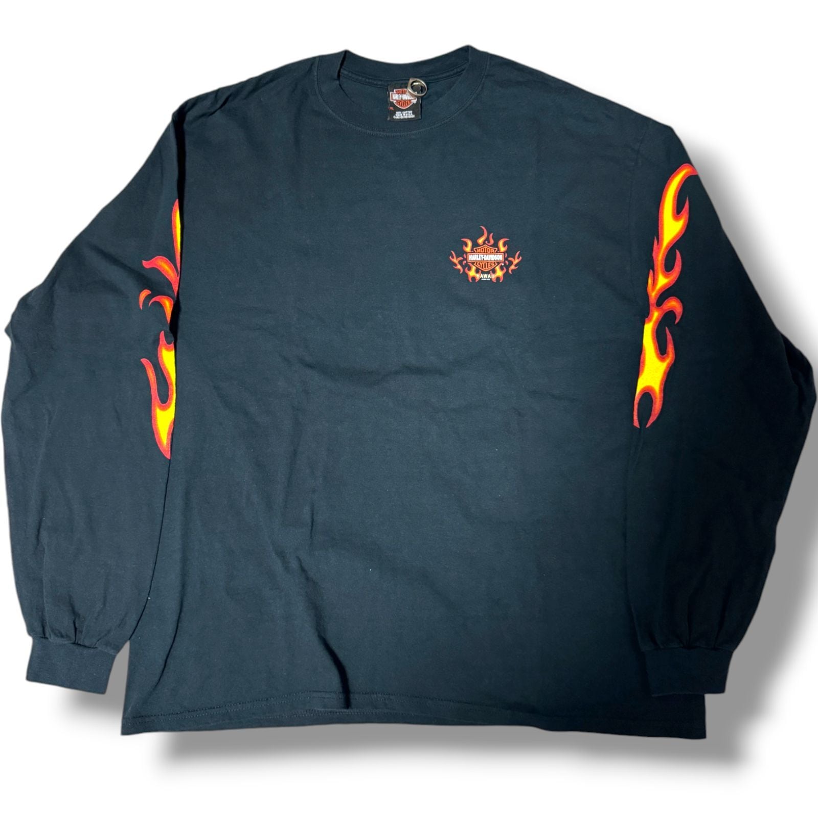 00s ハーレーダビッドソン 長袖 Tシャツ XLサイズ 袖プリント