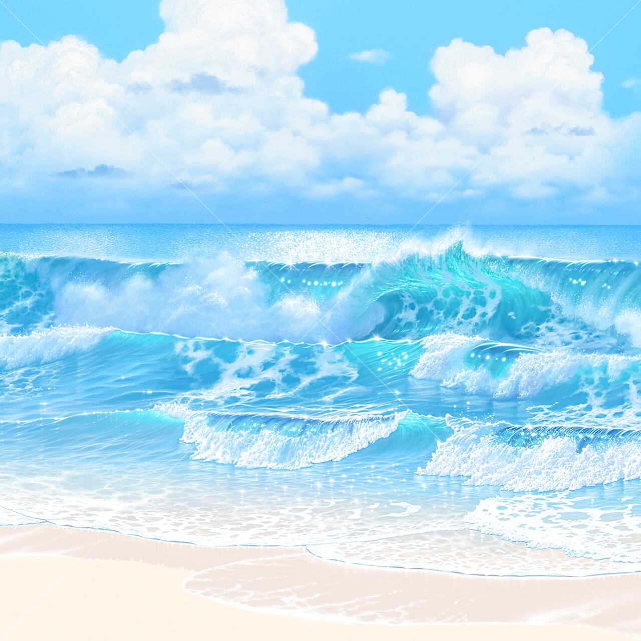 夏た〜海景色。40＊50绘框つき 780311565b07bf84ca03aa553b87a7