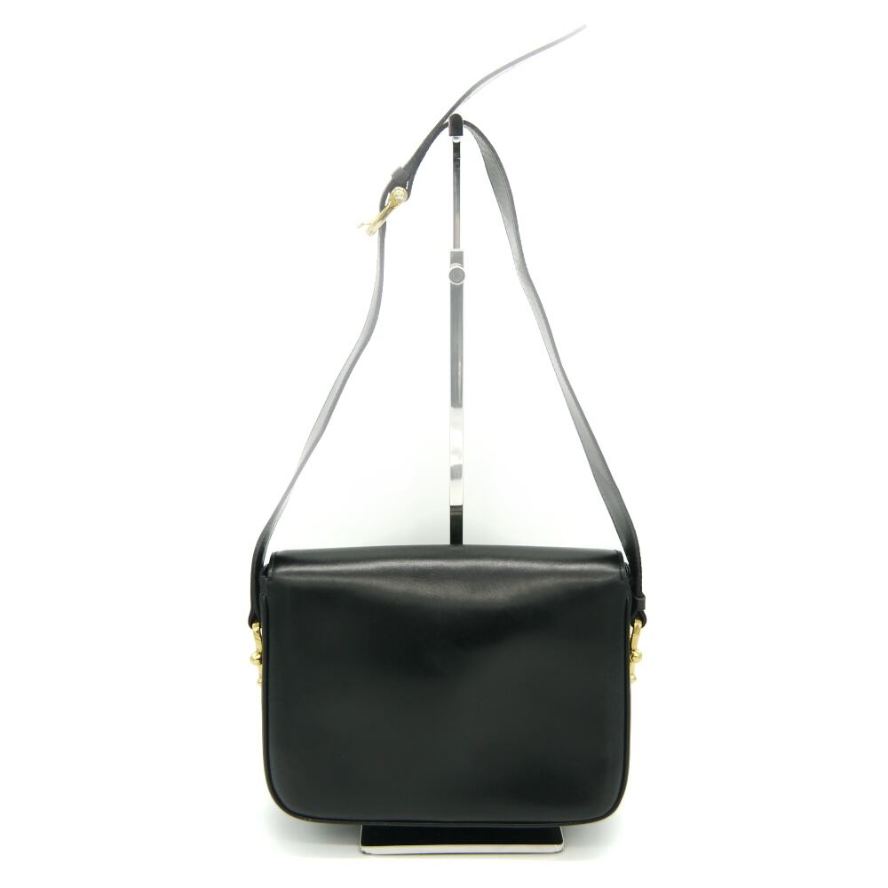 CELINE セリーヌ ホースビット レザー ショルダーバッグ ブラック