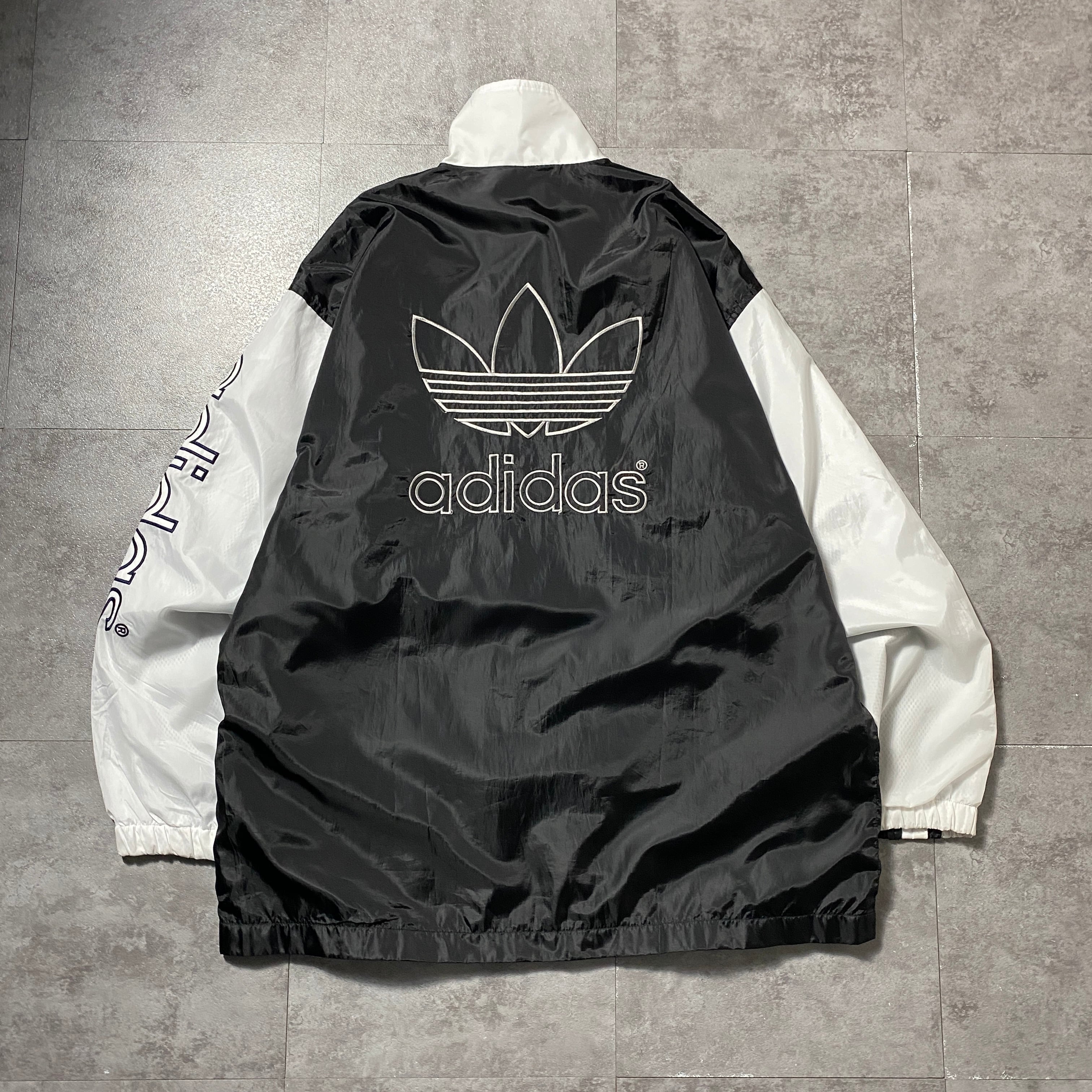 90's adidas アディダス トレフォイル 刺繍ワンポイント バックロゴ