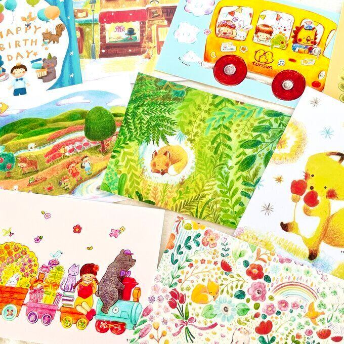 水彩色鉛筆な白雪姫ポストカード(2枚セット） | torisun