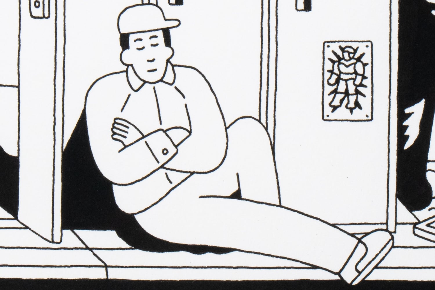 会場売約済】朝野ペコ 原画 「Episode 1」額付き、直筆サイン入り