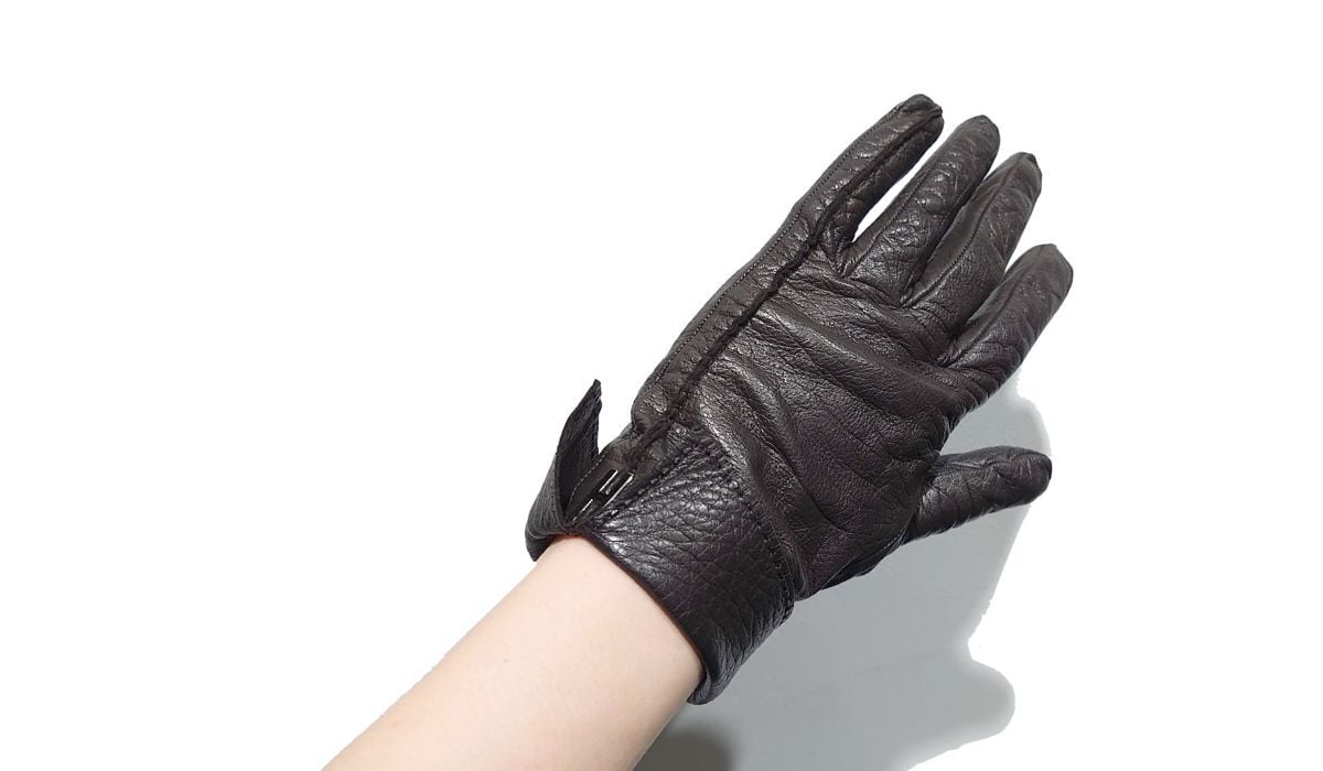 HERMES エルメス Hロゴ グローブ 手袋 レディース size7 ラムスキン