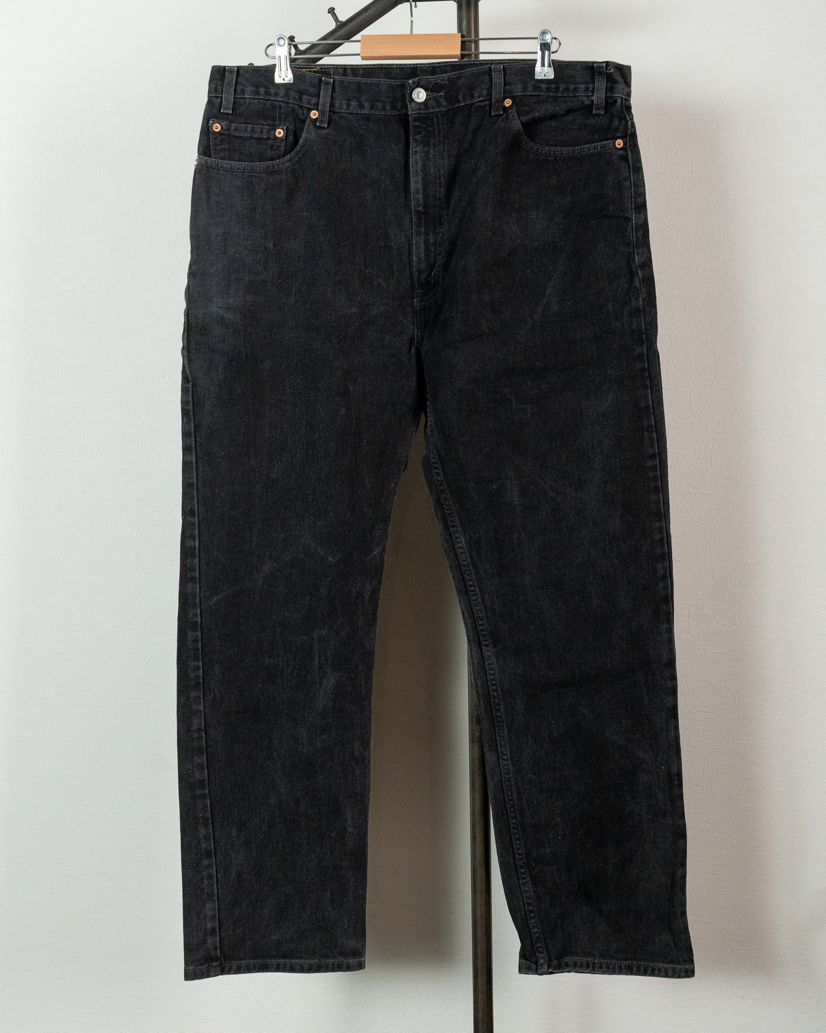 W42 L32】Levi's 505 Black Denim 