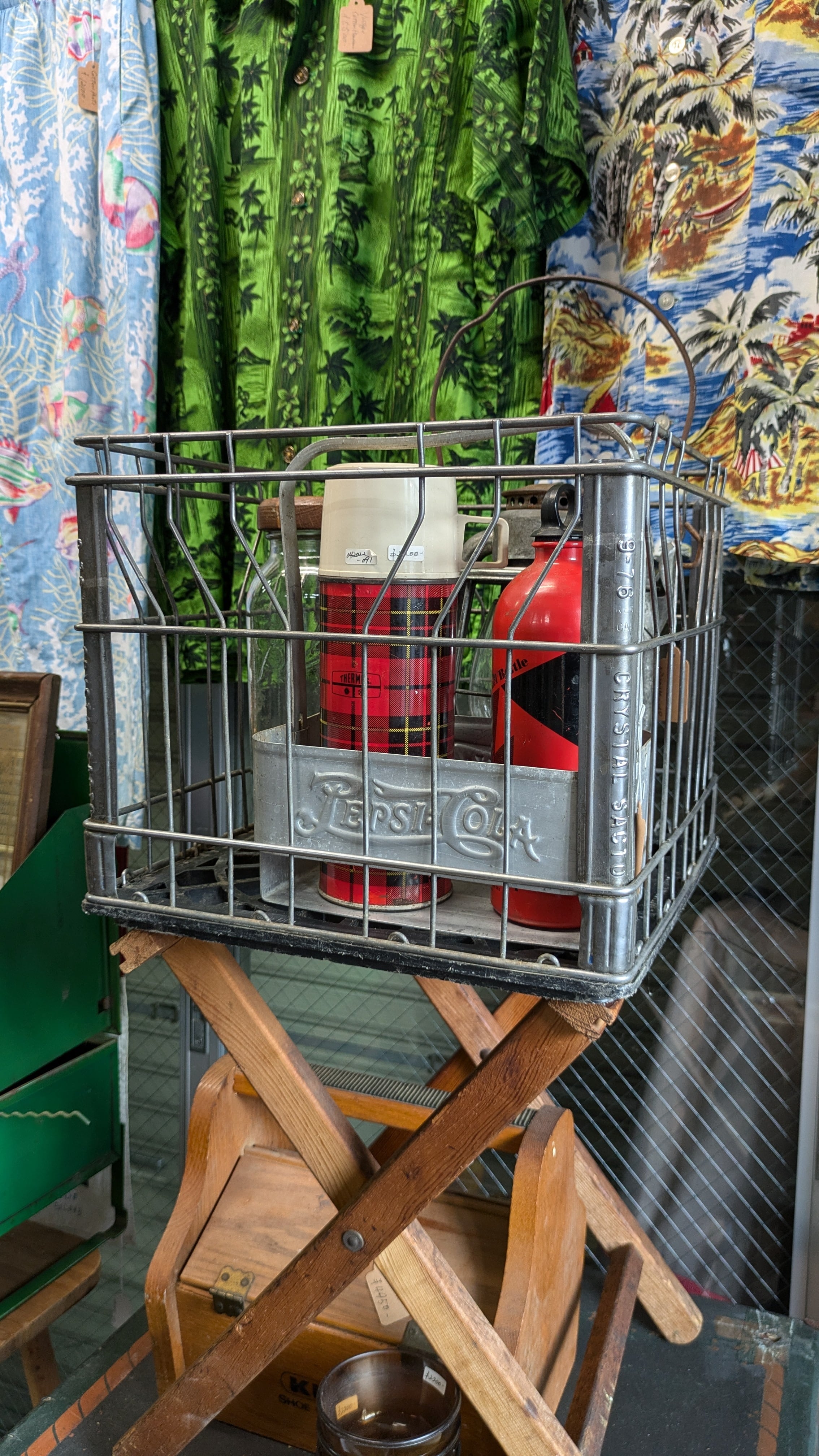 70's Vintage CRYSTAL SACTO WireCrate MetalBox Basket ビンテージ