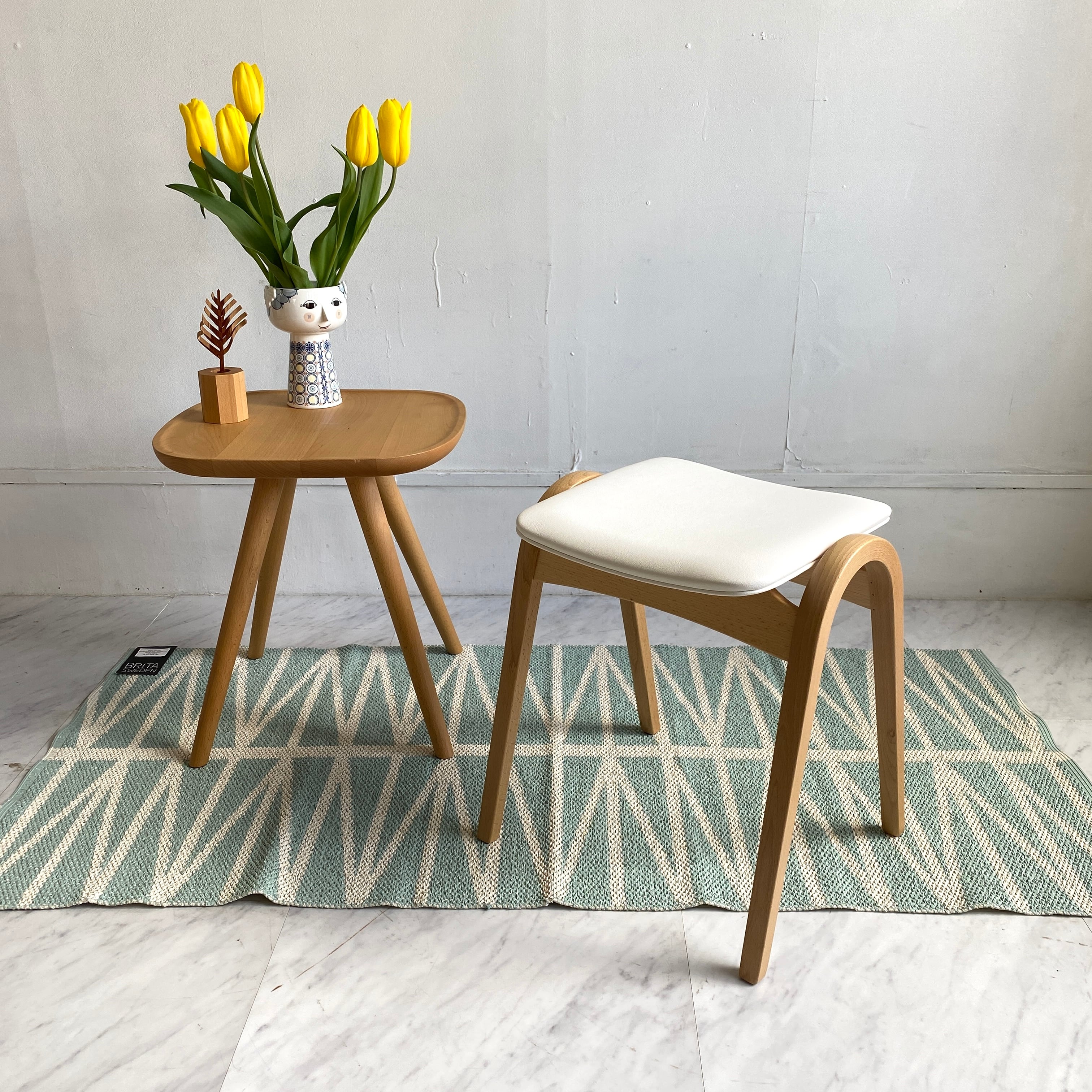 秋田木工 AKIMOKU スタッキングスツール 剣持勇 NO.202 ブナ材