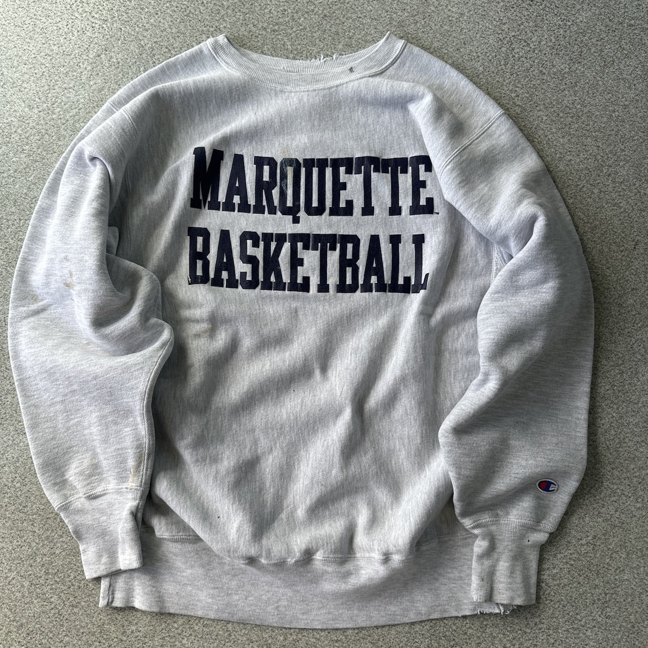 90s Champion RW リバースウィーブ チームロゴ 霜降りグレー