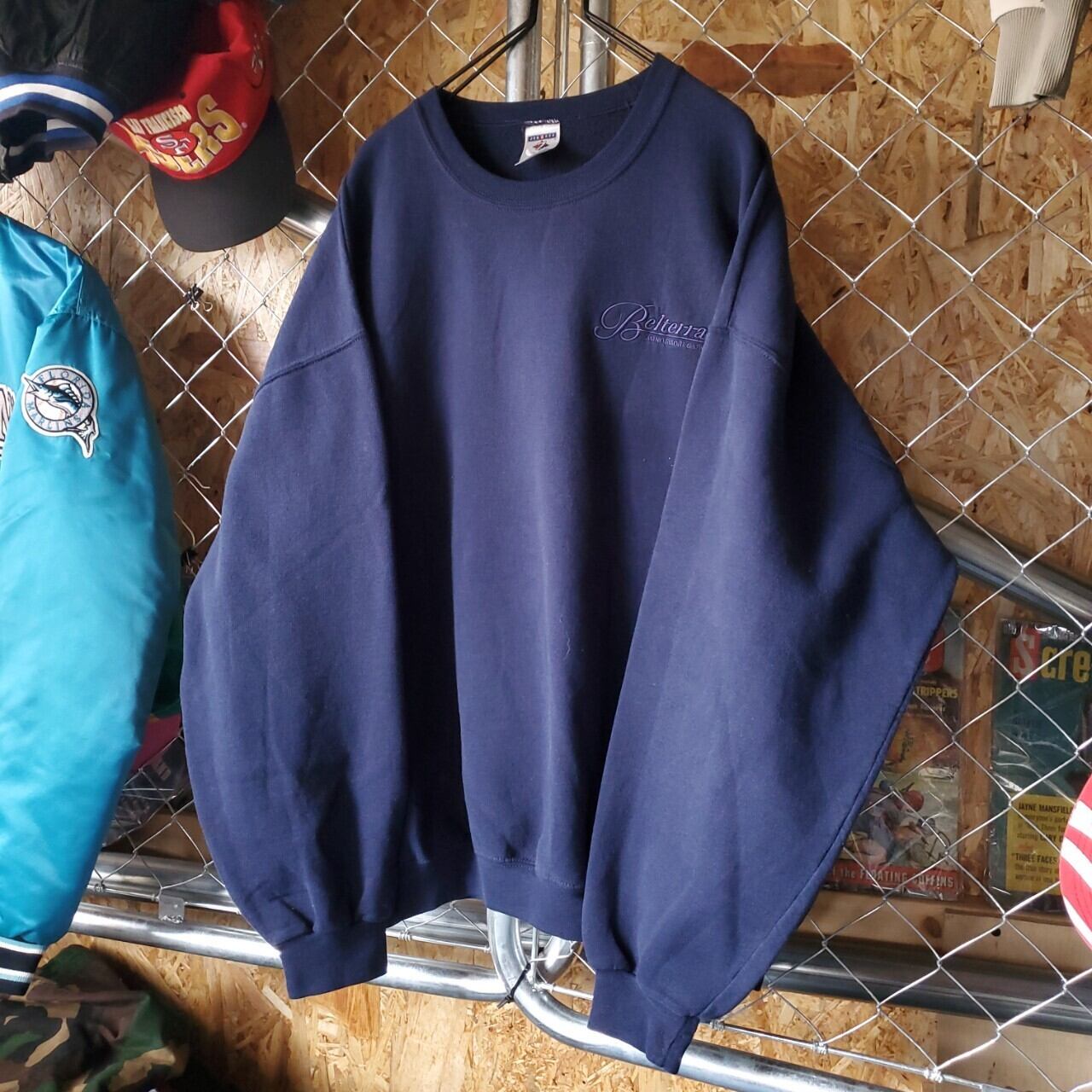 JERZEES 90s ヴィンテージ 企業ロゴ ワンポイント刺繍 スウェット