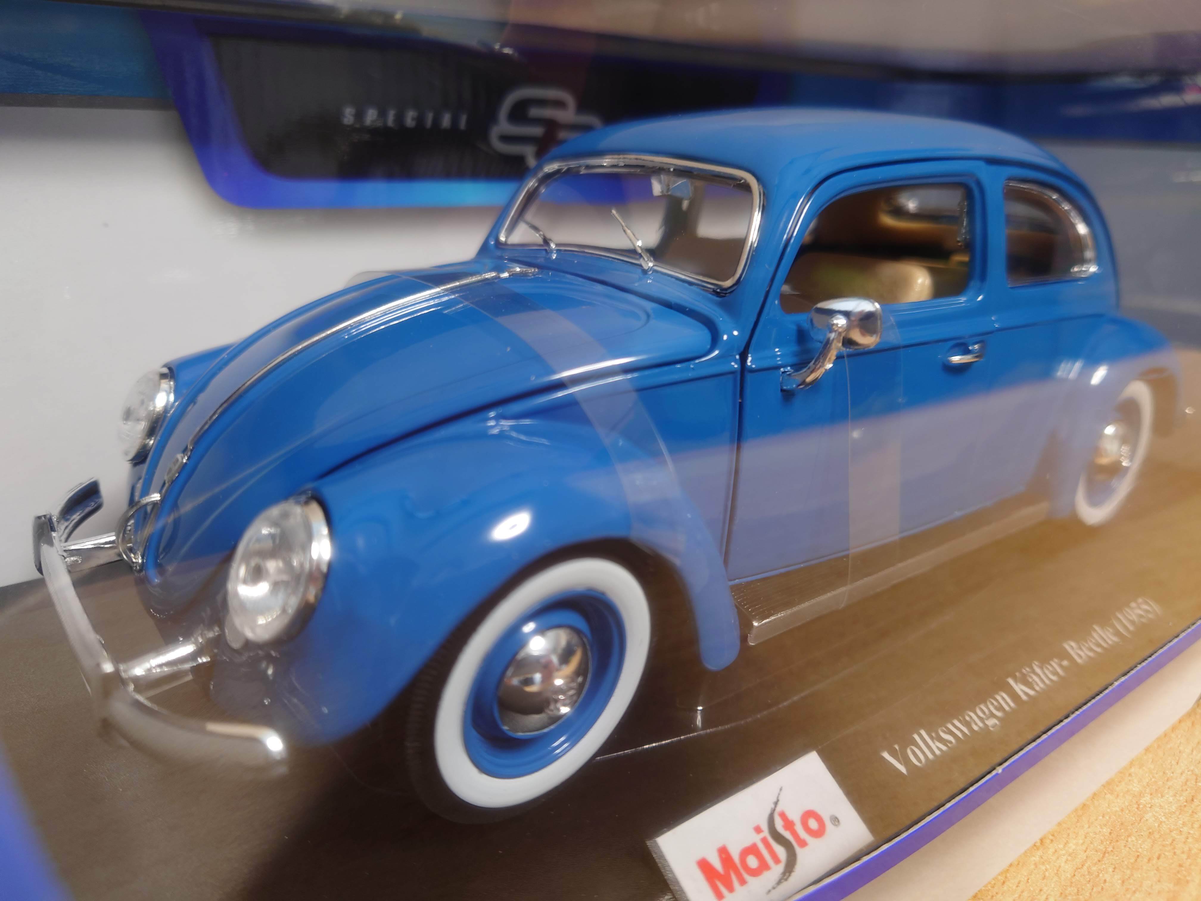 1/18 フォルクスワーゲン ビートル ブルー VW BEETLE 1955 ダイ