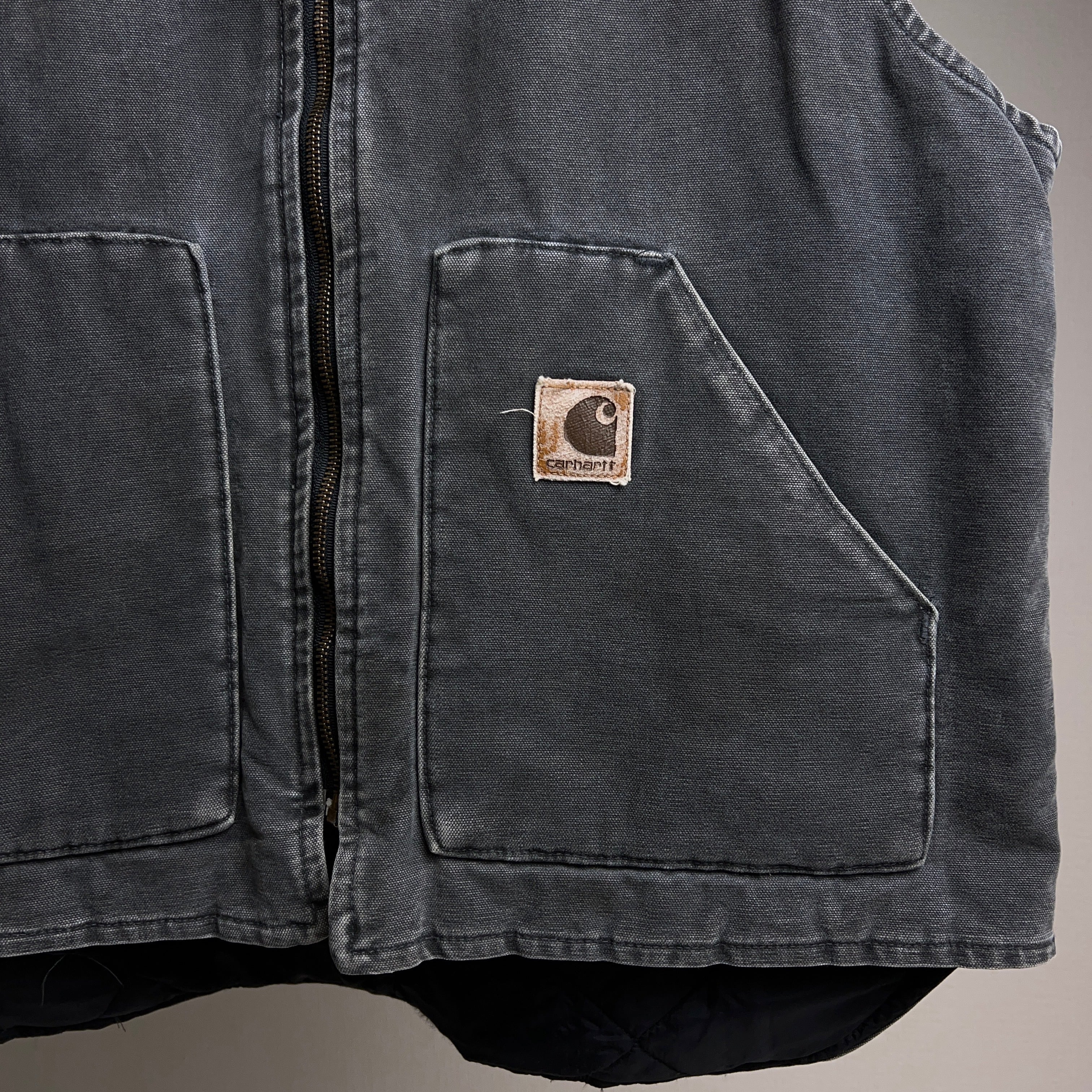 Carhartt” Duck Vest USA製 SIZE XL カーハート ダックベスト スミクロ
