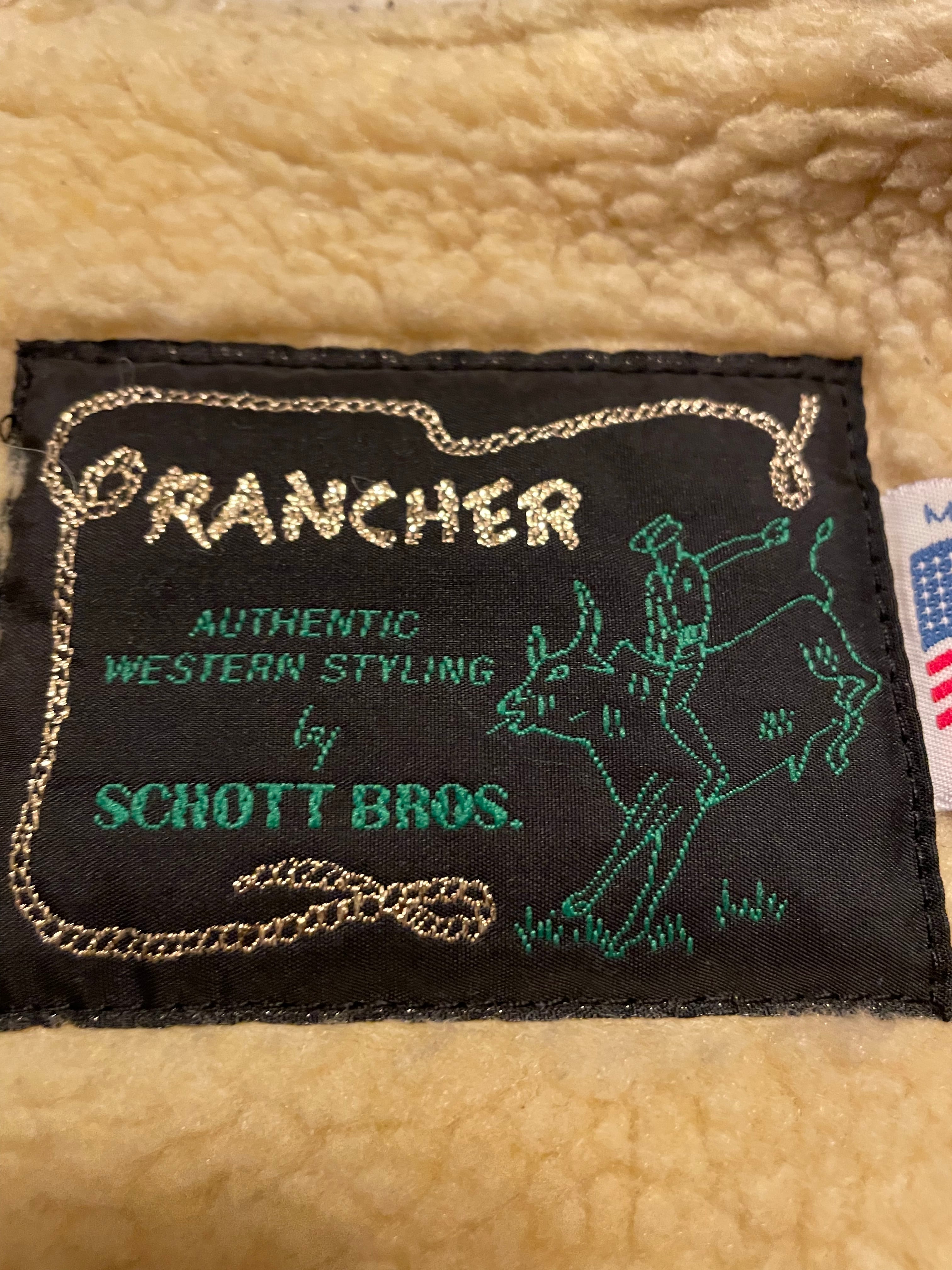 USA製!! RANCHER by SCHOTT ショット スウェード ベスト レザー 革