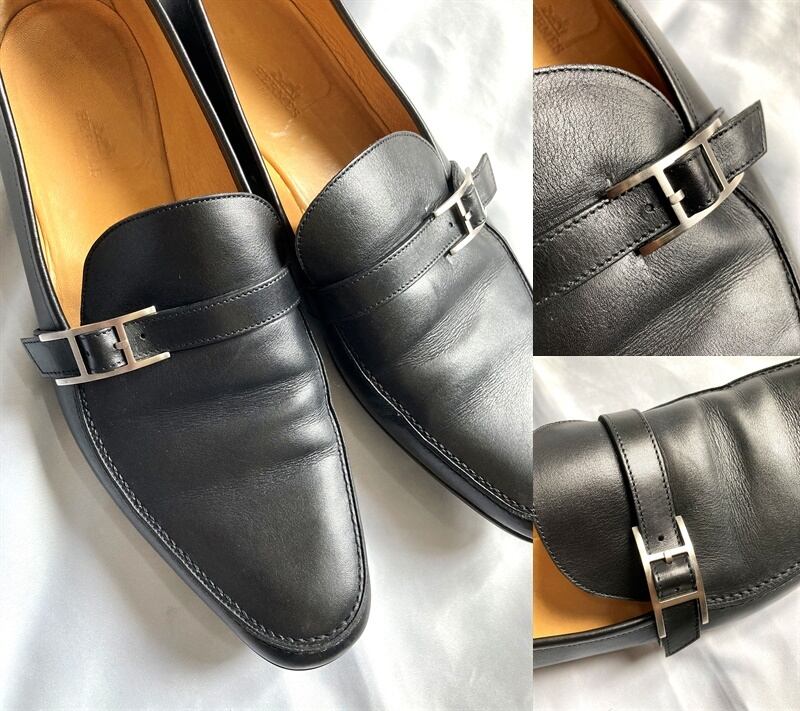 極美品 HERMES 定価14万 エルメス 名作 H バックル アピ レザー