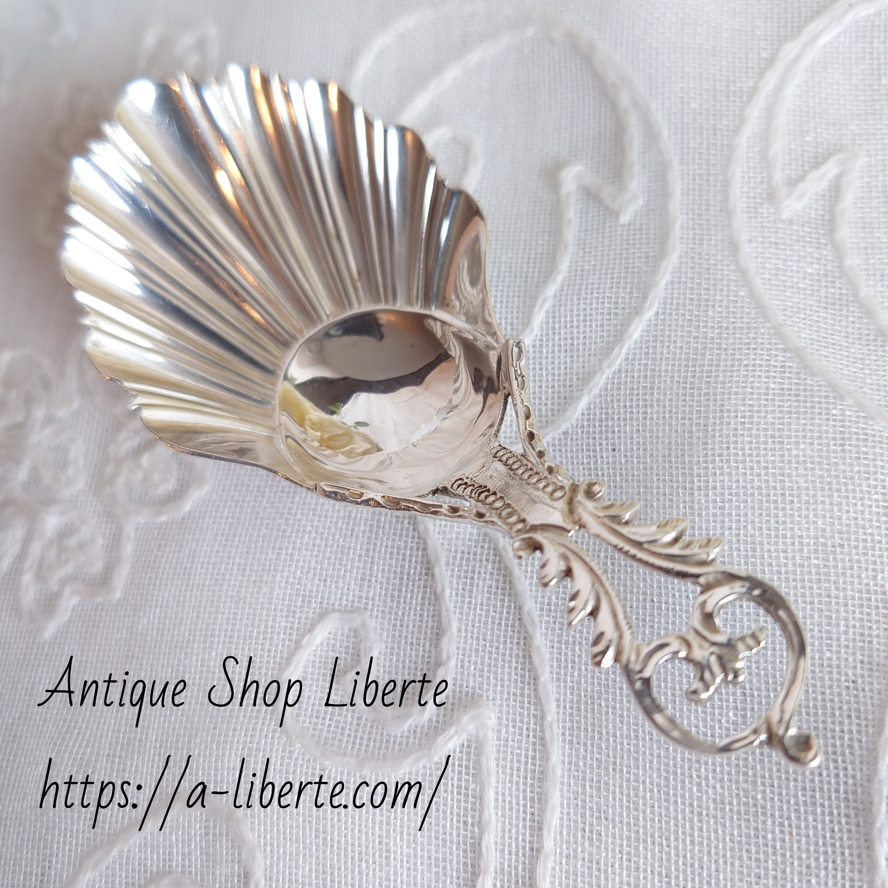 イギリス 純銀 ティーキャディースプーン | アンティークショップ リベルテ