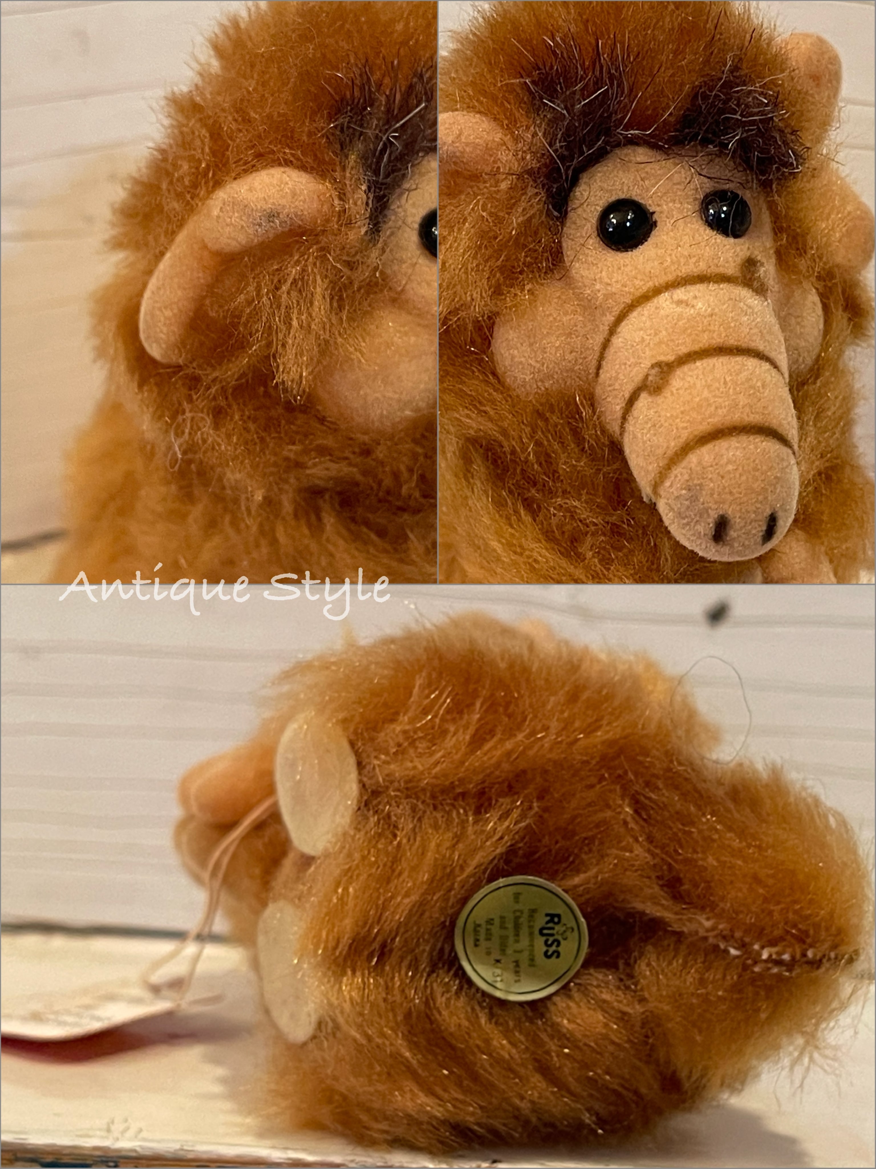 80s アルフ ALF クリップドール フィギュア タグ付 RUSS ぬいぐるみ