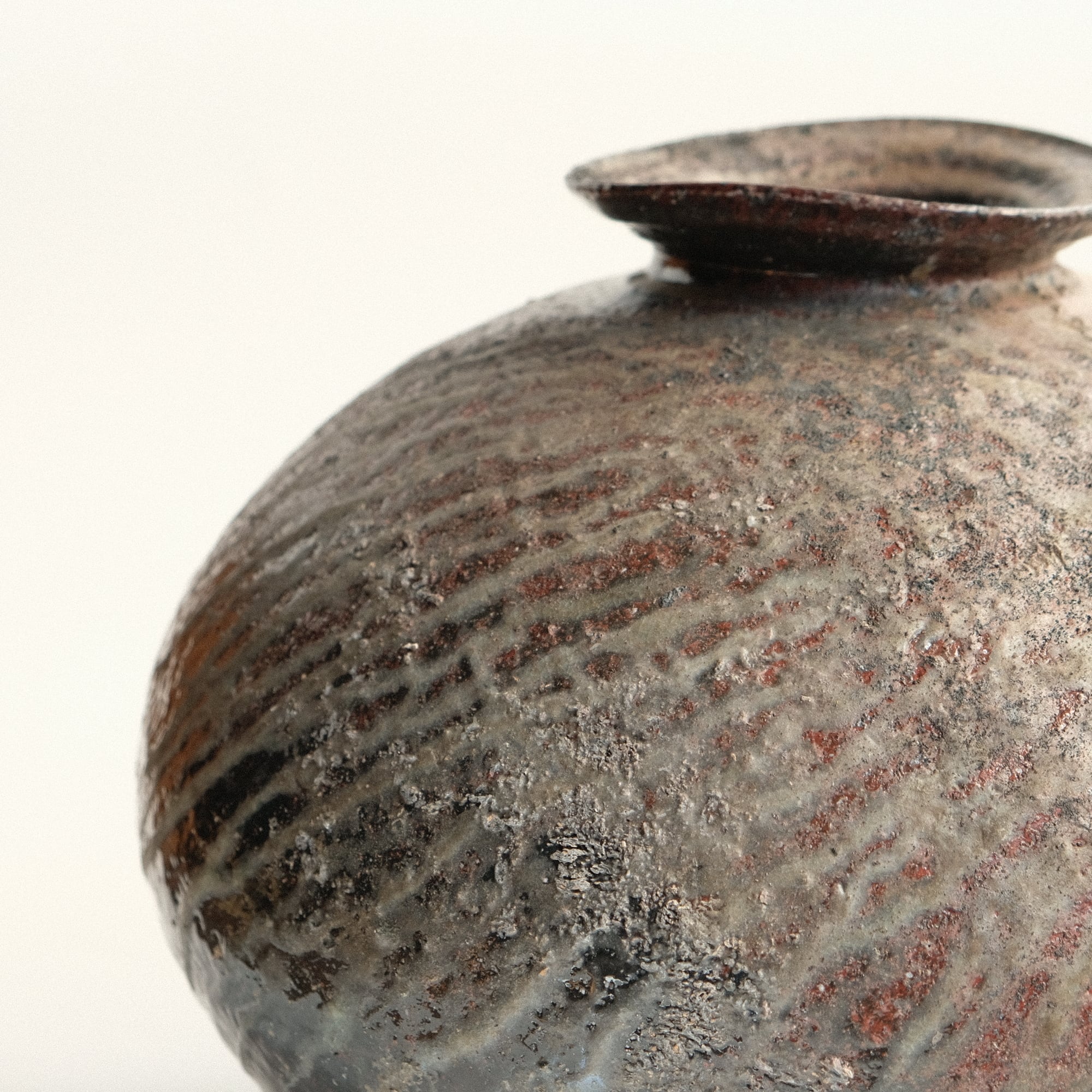 80 自然釉大壺 竹下鹿丸 Natural glazed jar by Shikamaru Takeshita