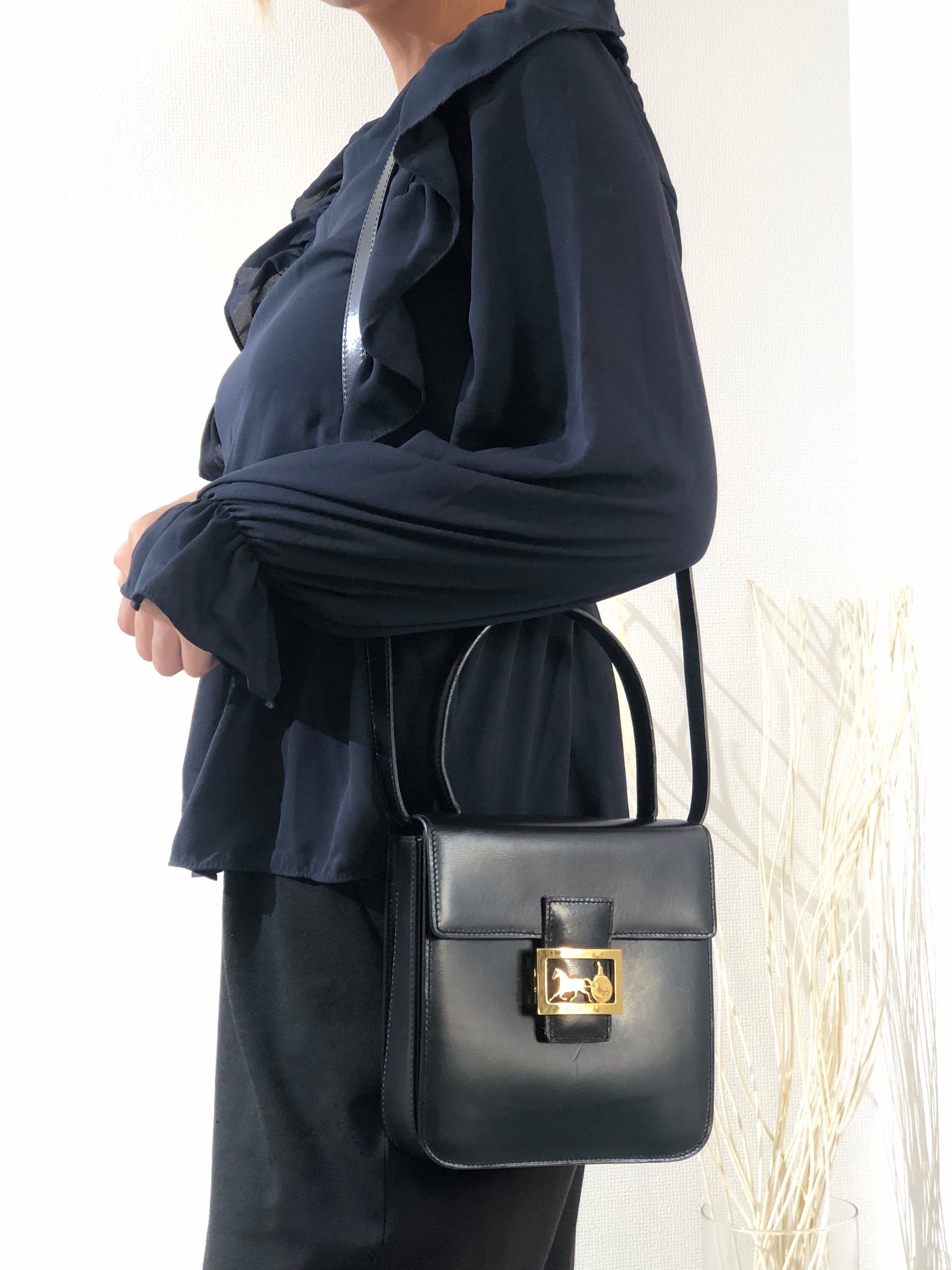 CELINE セリーヌ 馬車 ホースキャリッジ レザー トップハンドル 2way