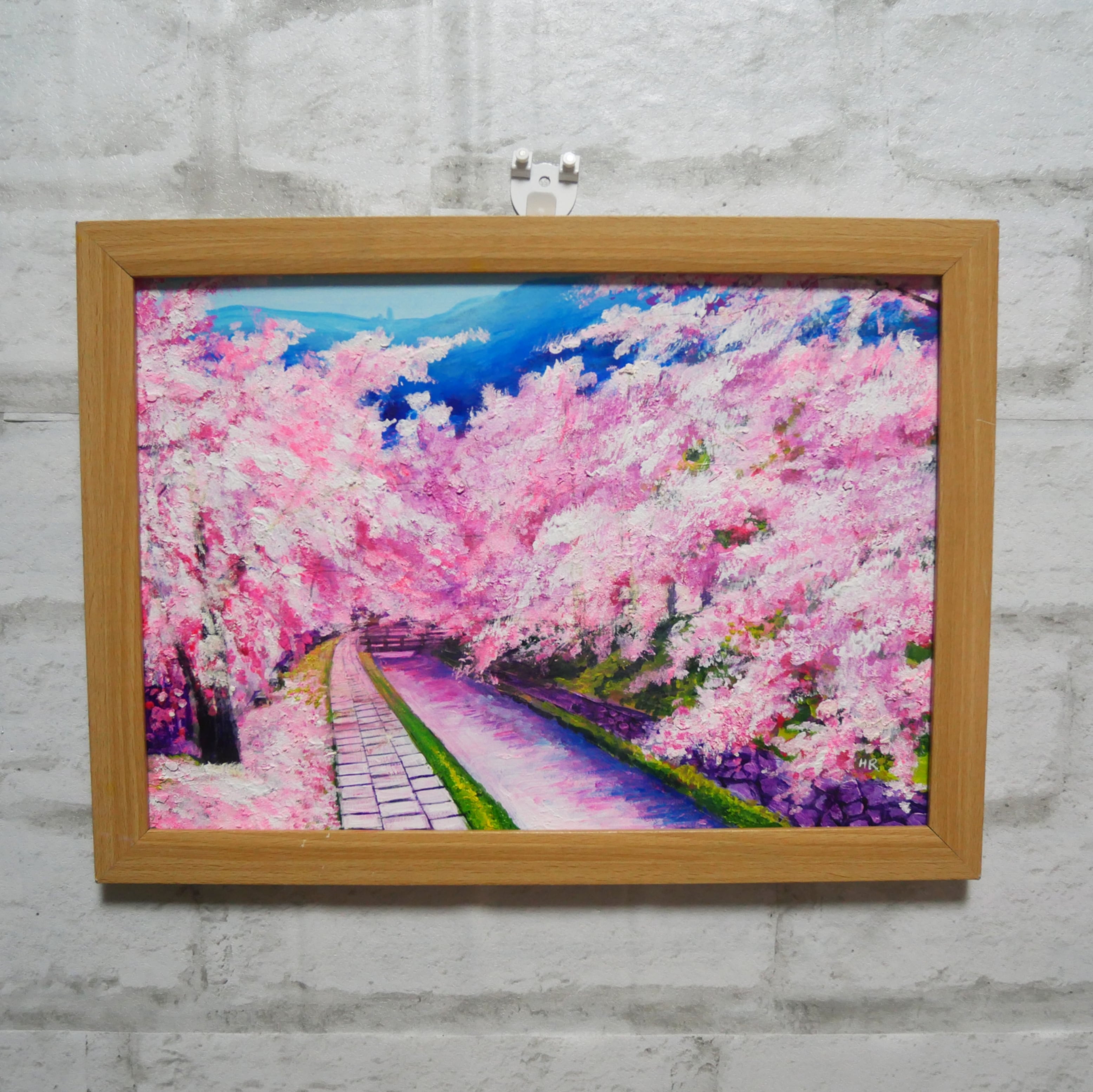 油絵 油彩 油彩画 絵画 絵【桜の大樹】 【公式通販】