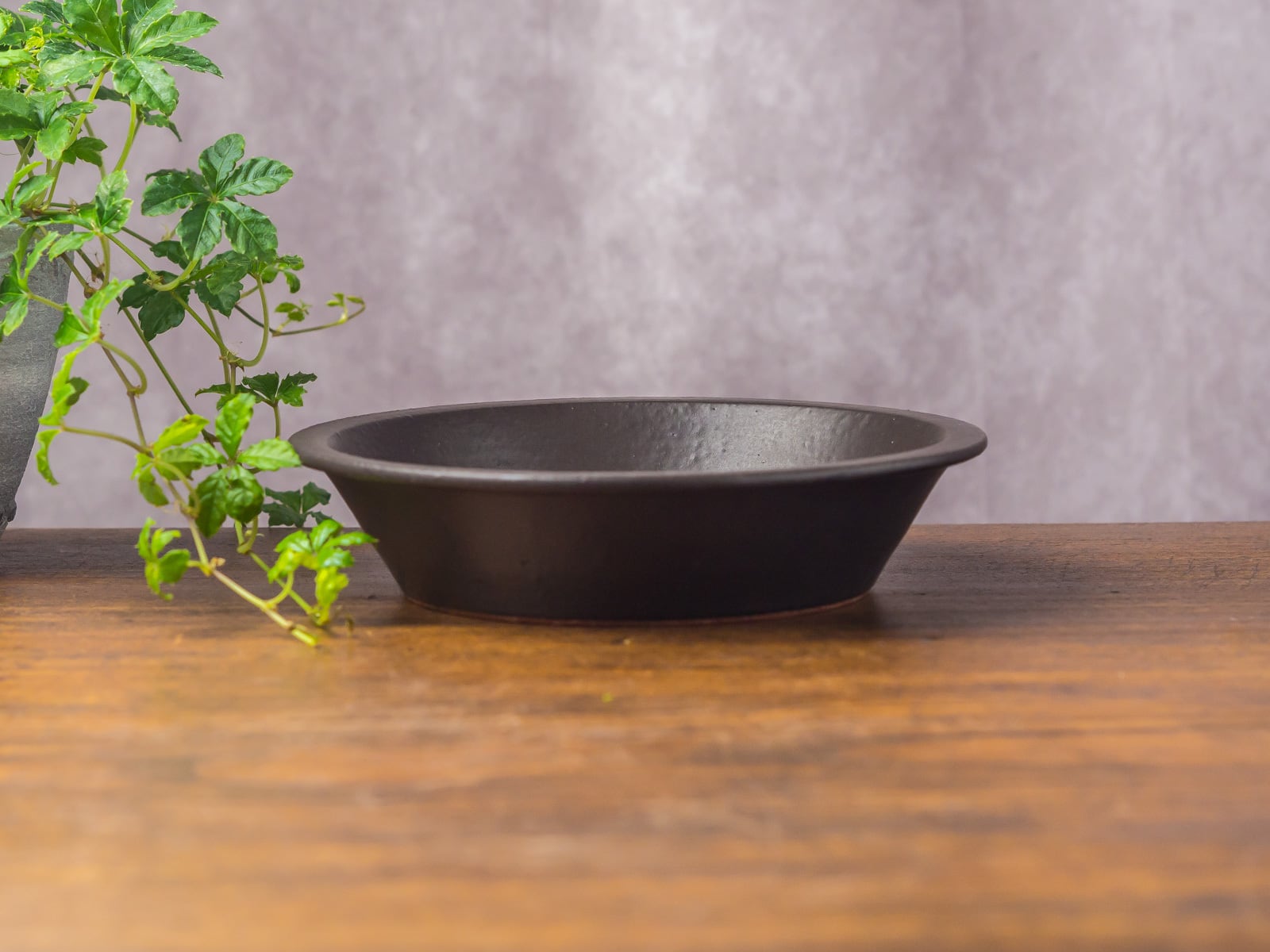 SHIROUMA 浅鉢 18cm 黒（スープ皿・グラタン皿・耐熱皿）／長谷川 哲也