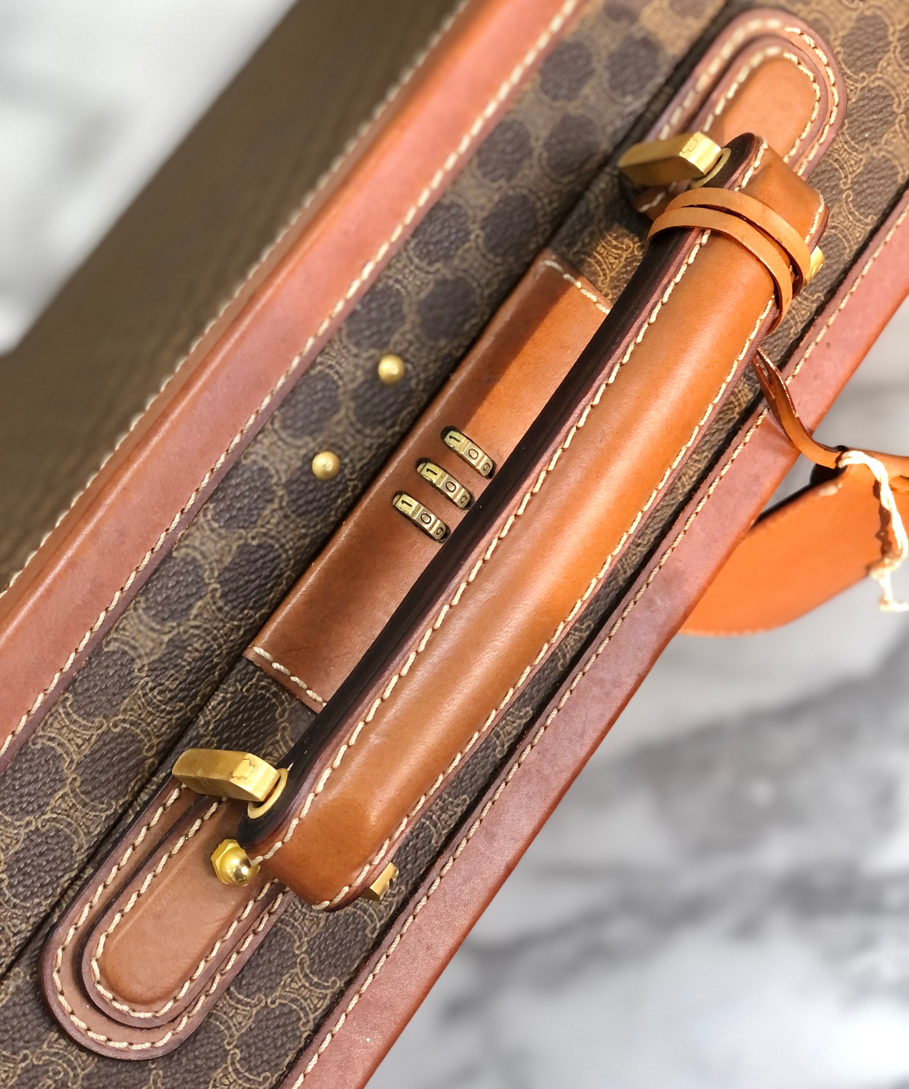 CELINE セリーヌ マカダム トランク ブリーフケース ダイヤルロック