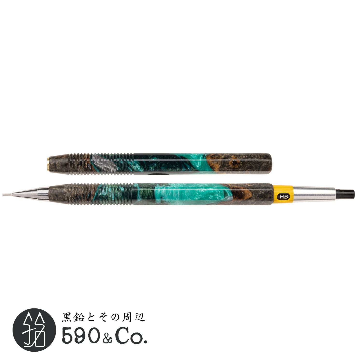 緑陽工房】PGx ウッドレジン/六角軸・緑A | 590&Co.