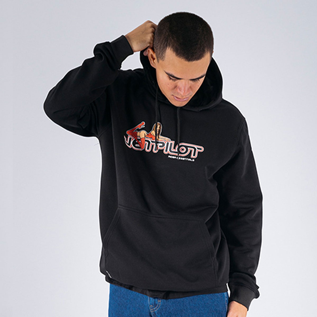 モト プルオーバー ブラック フーディー スウェット W26704 JETPILOT