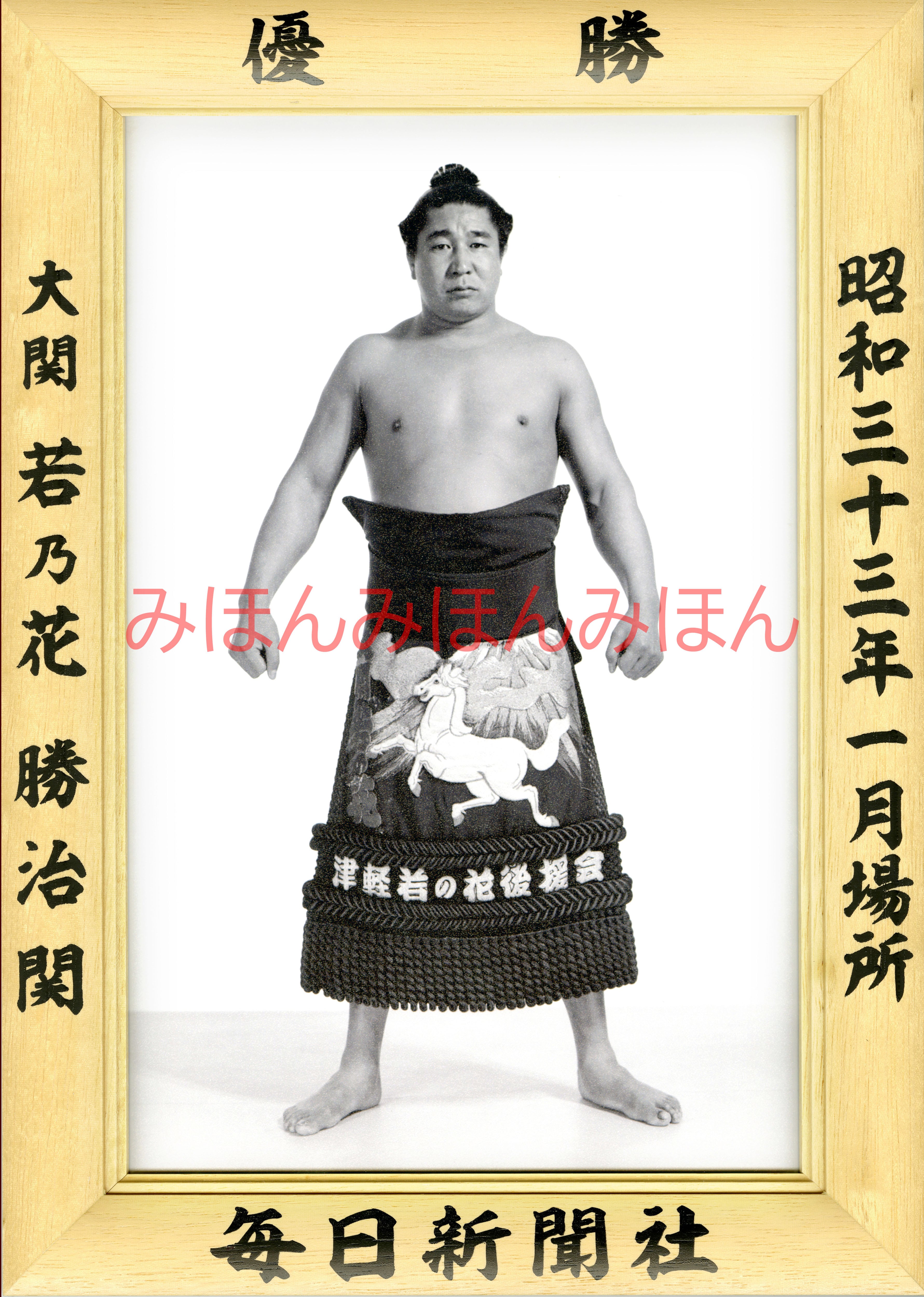 昭和33年1月場所優勝 大関 若乃花勝治関（2回目の優勝） | 大相撲