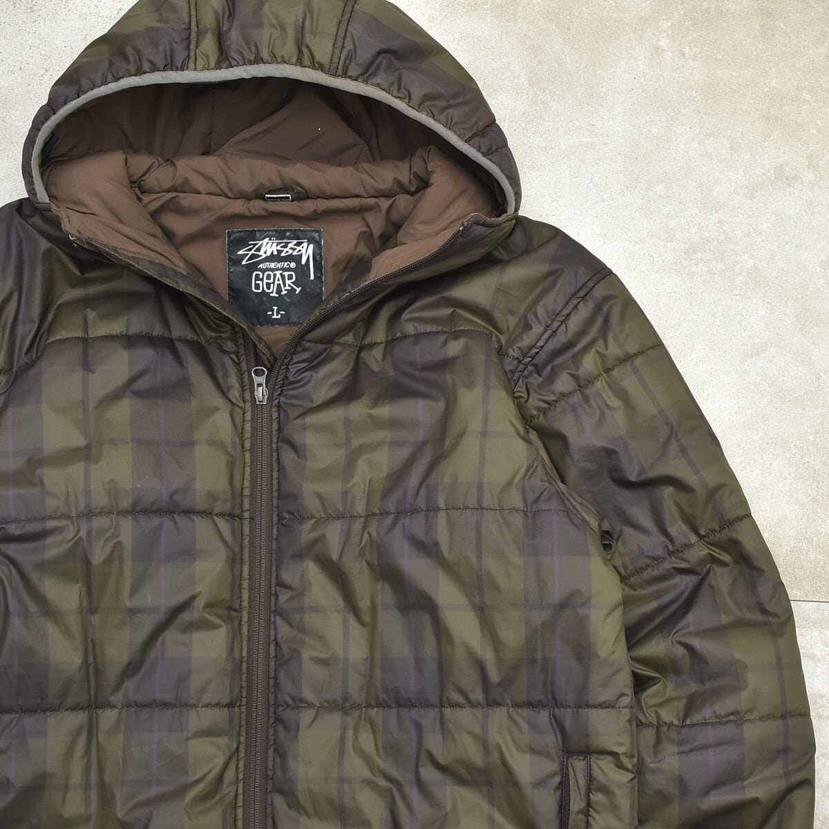 STUSSY THERMOLITE insulation check jkt | 古着屋 grin days memory