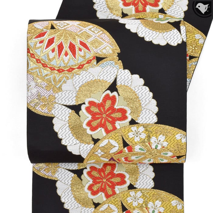 袋帯]振袖帯 西陣織 老舗 丸勇 謹製 毬華文様【ママ振袖/ママ振り