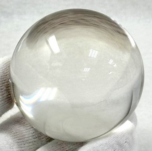 水晶 ロッククリスタル 丸玉 約60ミリ 透明本水晶 丸玉 鑑別書付き 桐