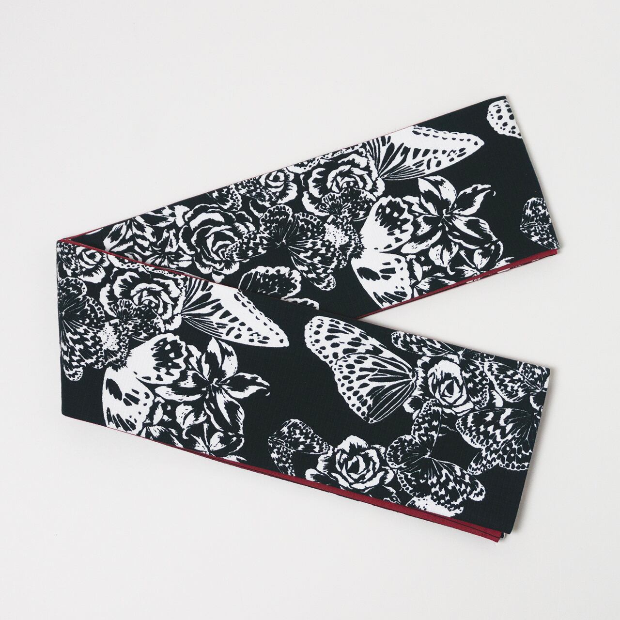 RumiRock半幅帯 「艶クロコ」ブラック [E620] | Rumi Rock Store