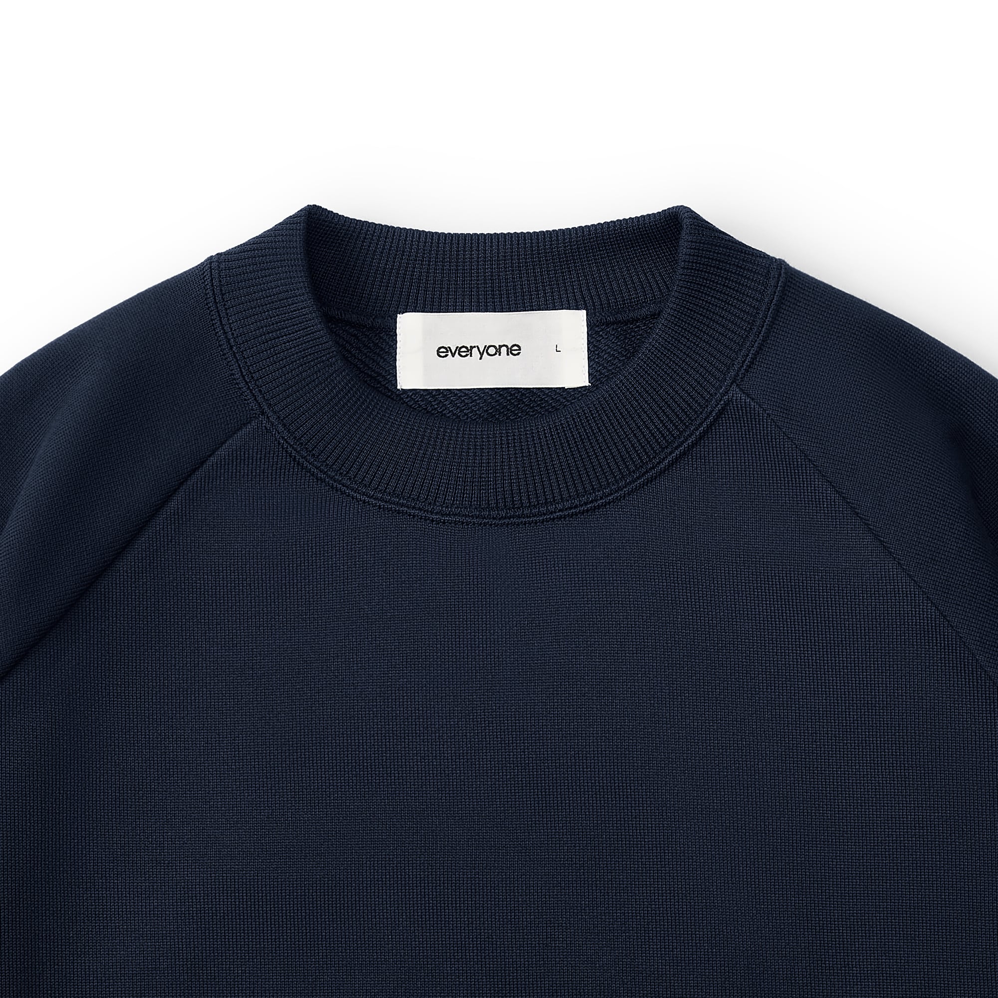 everyone luxury cotton crew neck sweatshirt (NAVY) | everyone